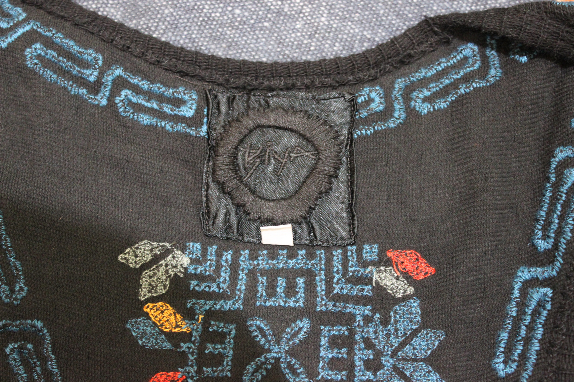 Vintage Biya by Johnny Was Long Embroidered Open Front Vest with Front Pockets