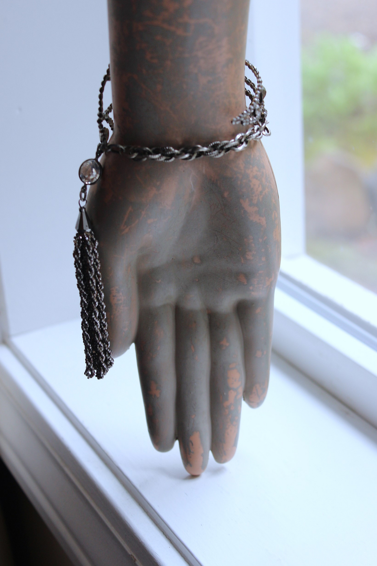 SOLD to J  Precious Wings Bracelet with Rare Antique Cut Steel Wing & Tassel