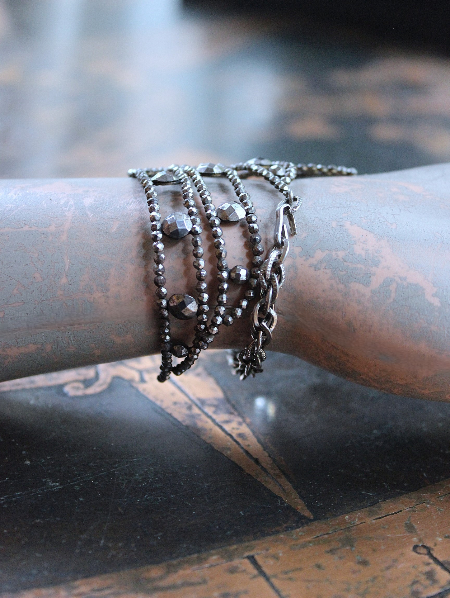 SOLD to J  Precious Wings Bracelet with Rare Antique Cut Steel Wing & Tassel