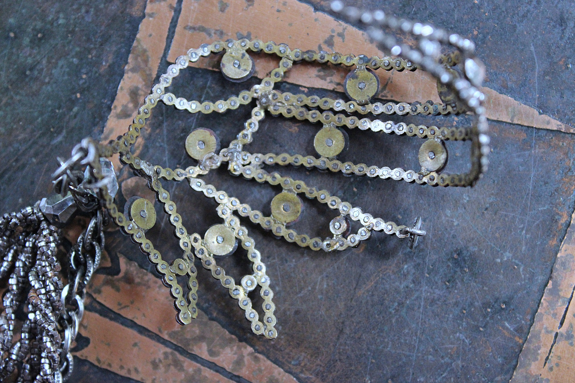 SOLD to J  Precious Wings Bracelet with Rare Antique Cut Steel Wing & Tassel