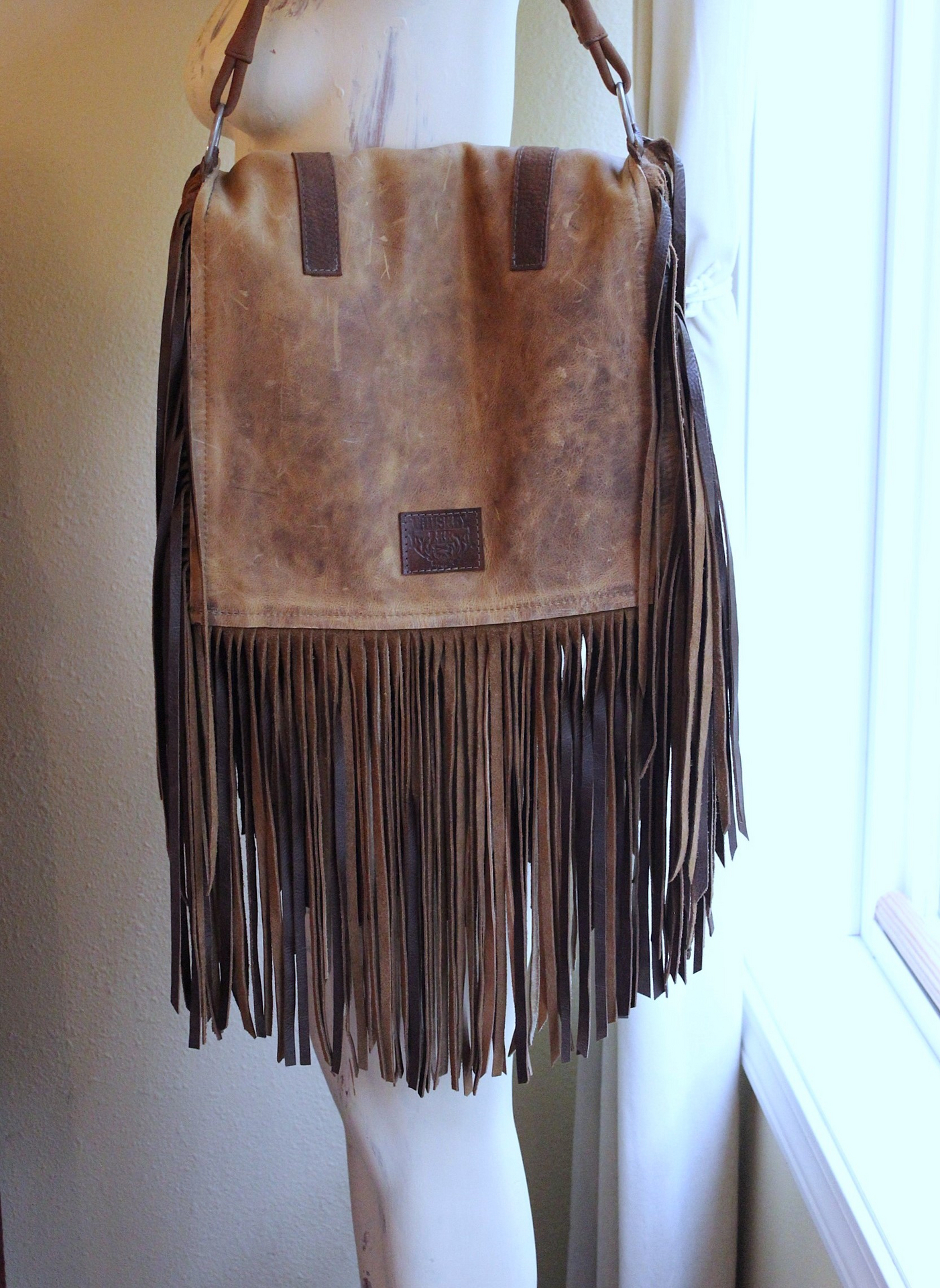 NEW! Amazing Vintage Fringe Leather Artisan Bag by Whiskey Lee
