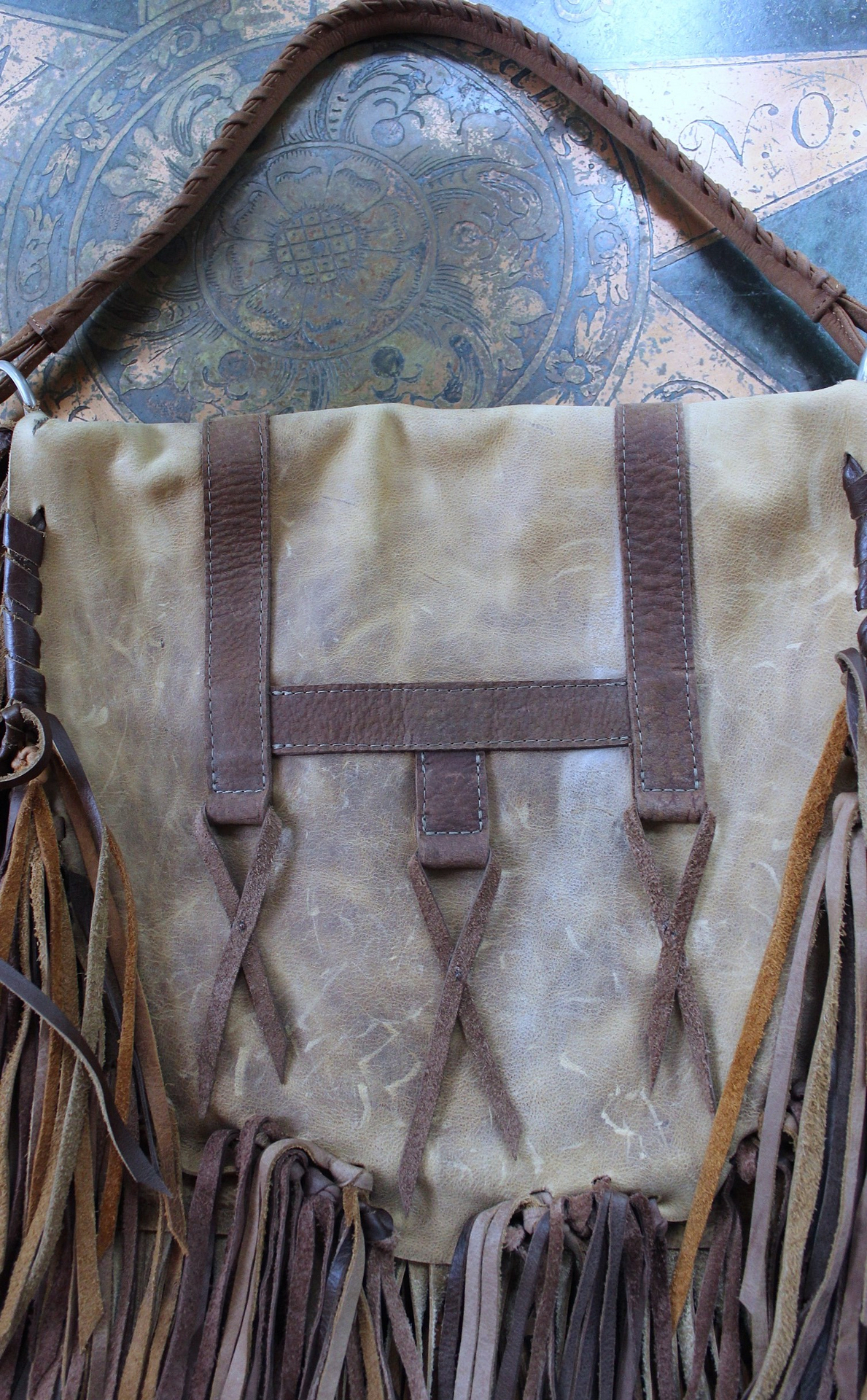 NEW! Amazing Vintage Fringe Leather Artisan Bag by Whiskey Lee