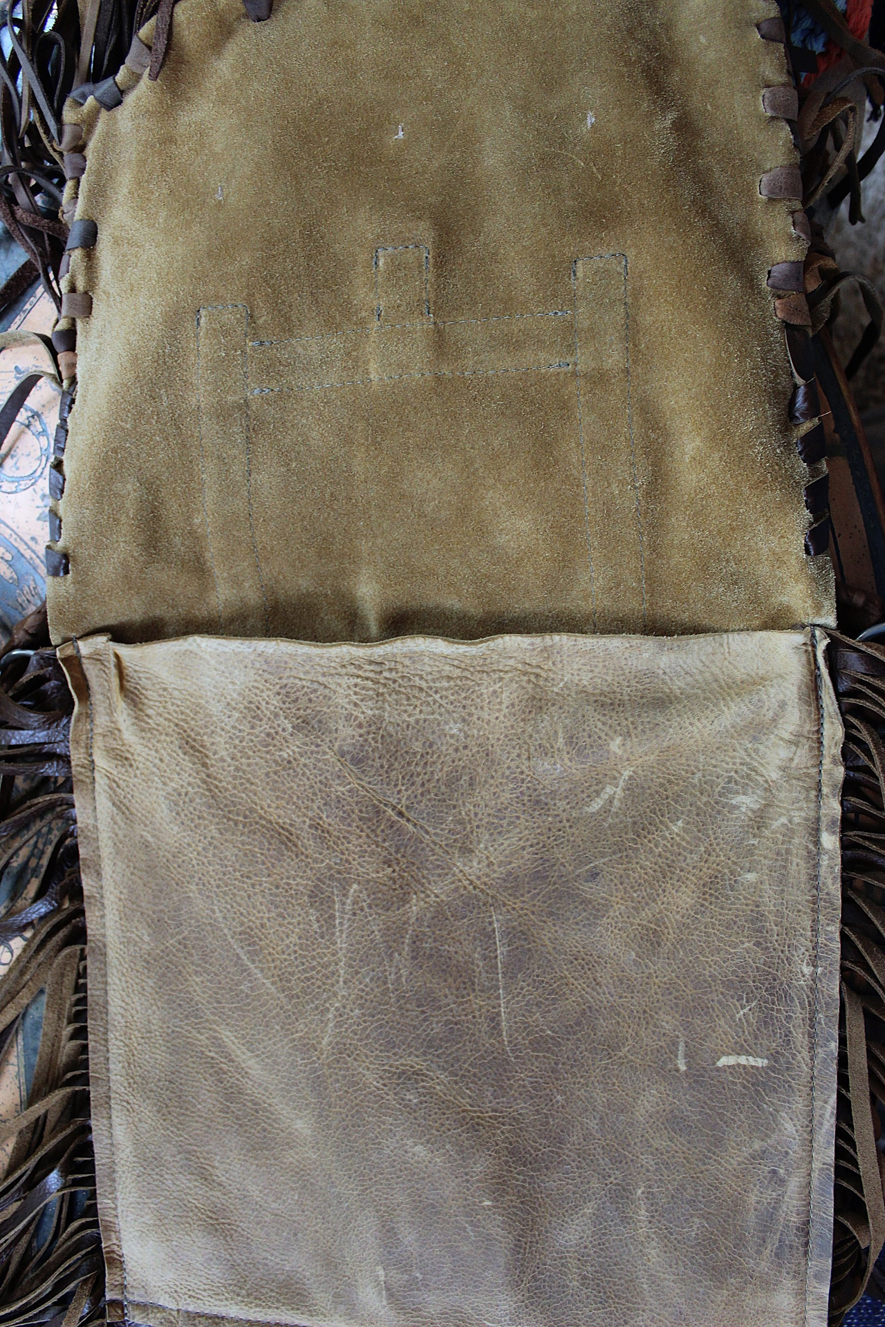 NEW! Amazing Vintage Fringe Leather Artisan Bag by Whiskey Lee