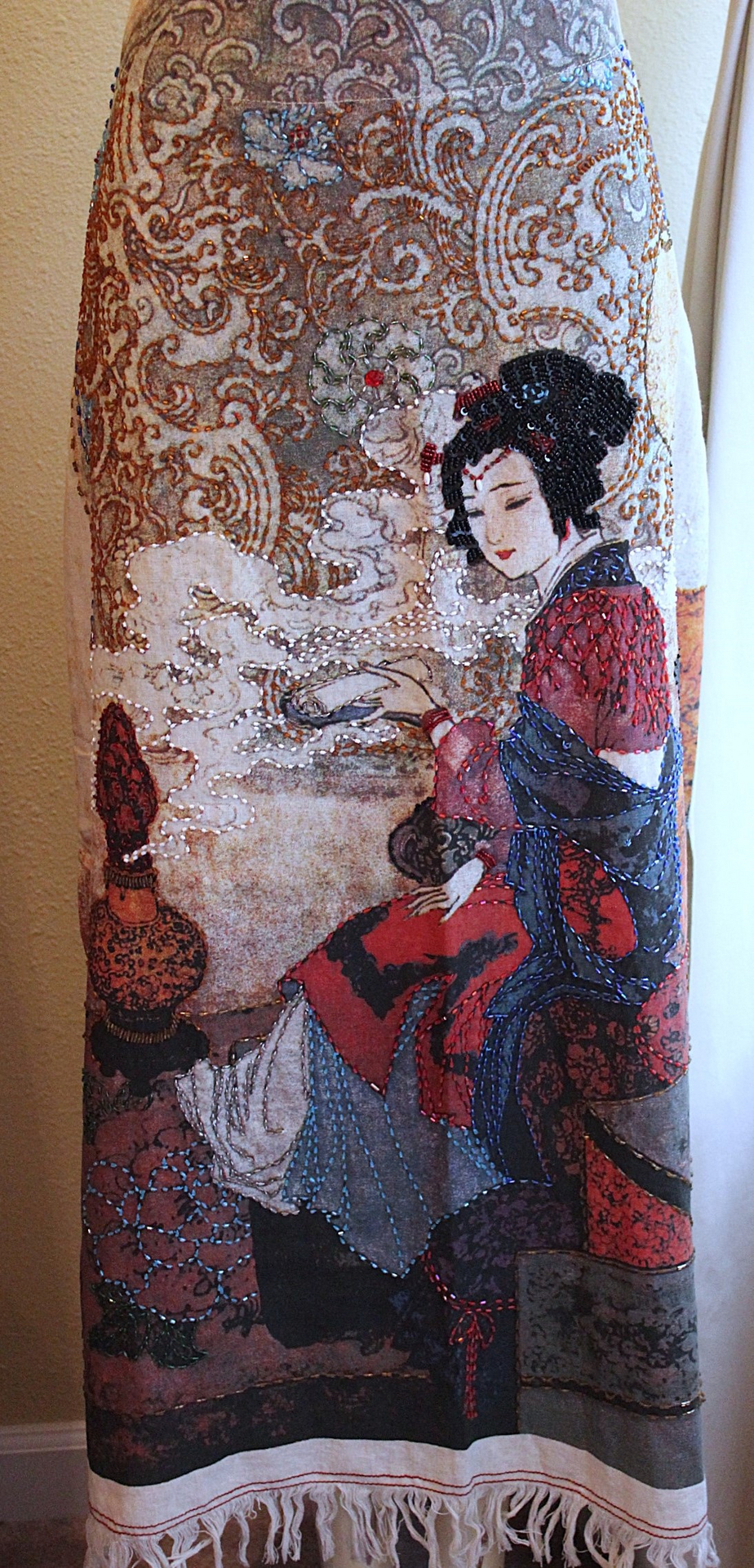 NEW! Unique Vintage NWOT Kokomo Geishi Embellished Skirt - Size L