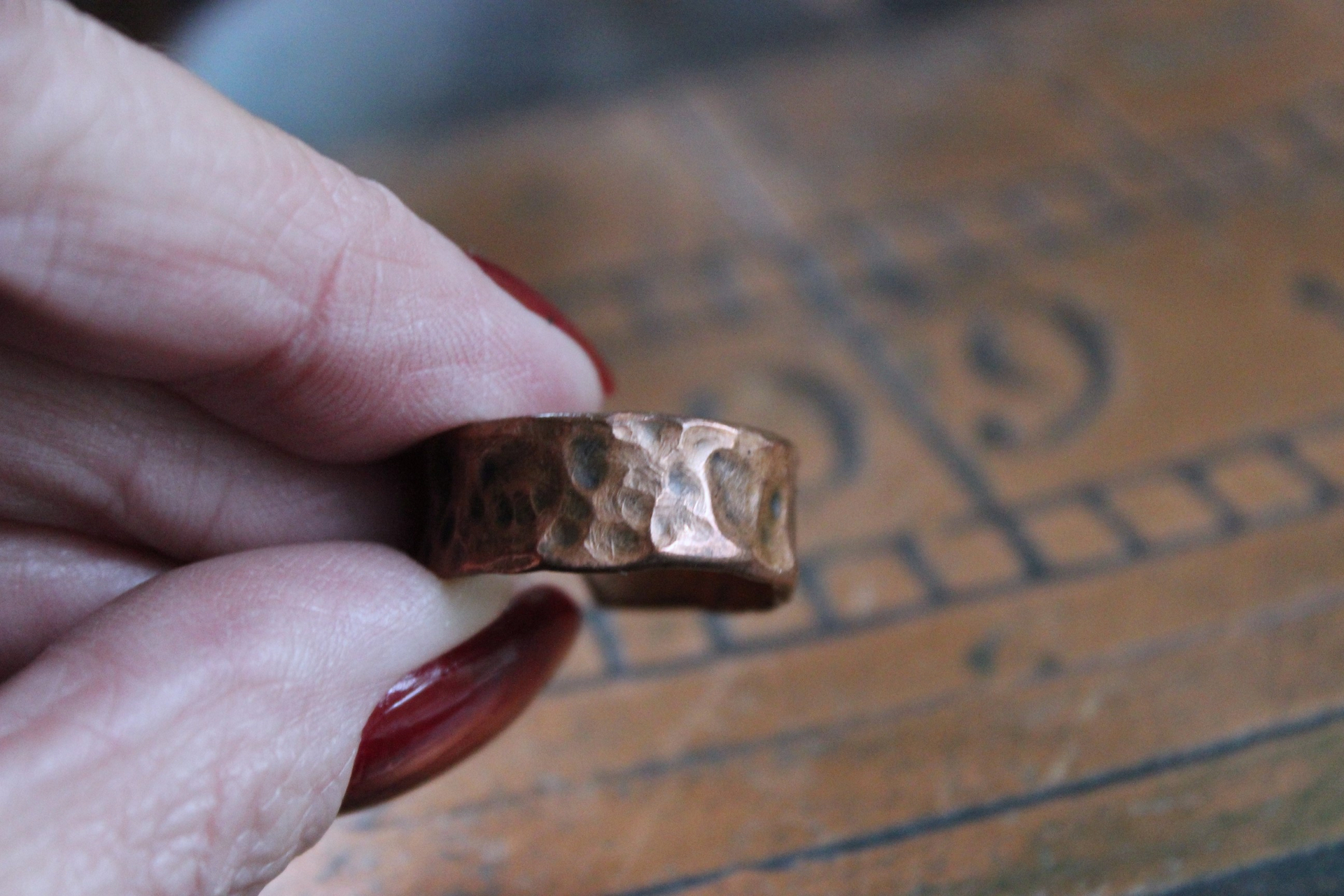 NEW! The Connection Cuff Bracelet & Ring Set with Free Form Clear Rock Quartz, Hand Wrought Hammered Copper Cuff & Ring