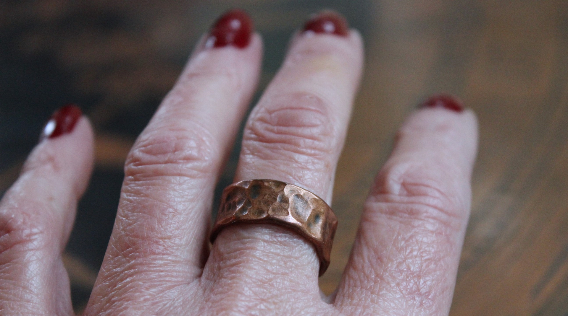 NEW! The Connection Cuff Bracelet & Ring Set with Free Form Clear Rock Quartz, Hand Wrought Hammered Copper Cuff & Ring