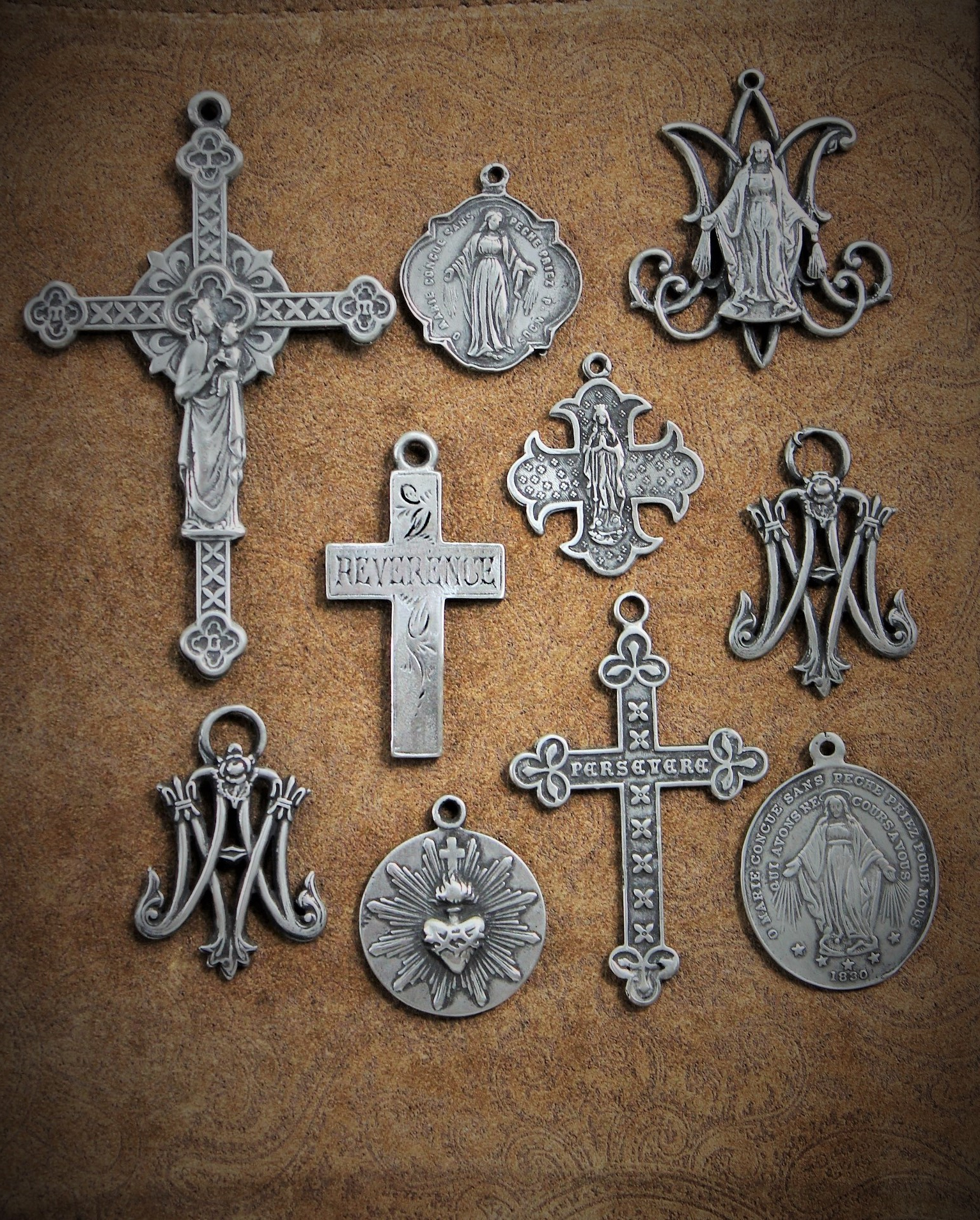 Old French Medal Collection - Set of 10 Old Casts 