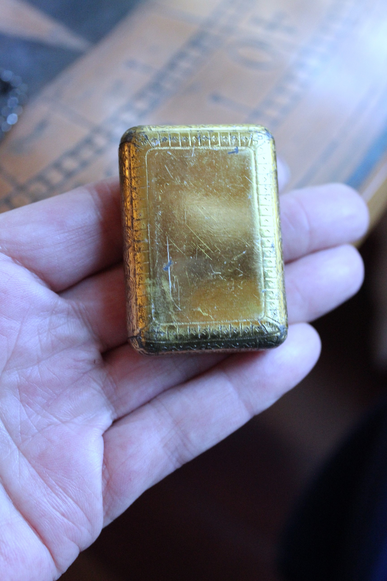 NEW! Antique Faceted Cut Steel Bead Blessing Bag Necklace with RARE Antique 1901 Bryce & Son Miniature Old & New Testament Bible w/Magnifying Case
