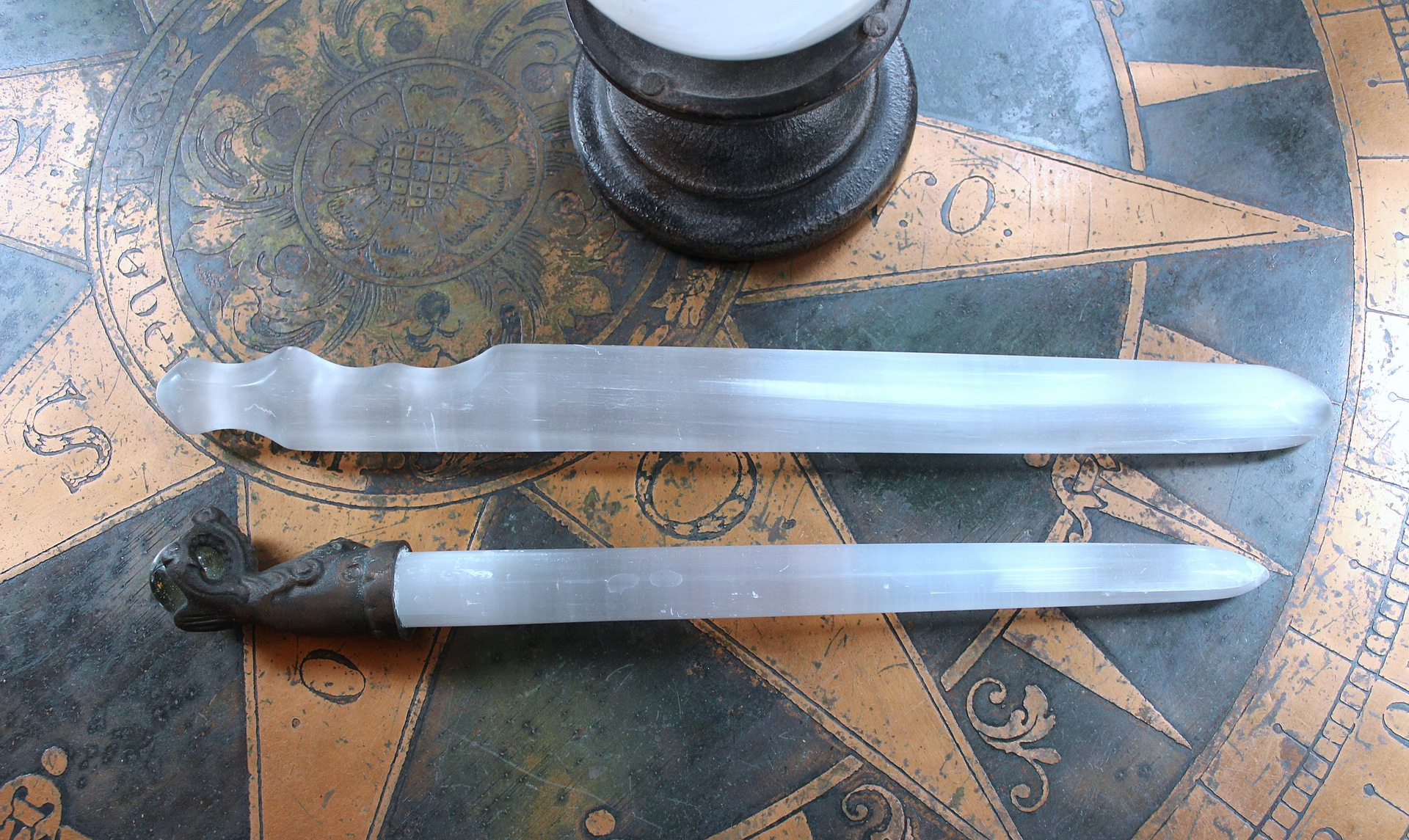 NEW! Light of the Moon Collection with 2 Amazing Selenite Swords, Selenite Orb and Stand