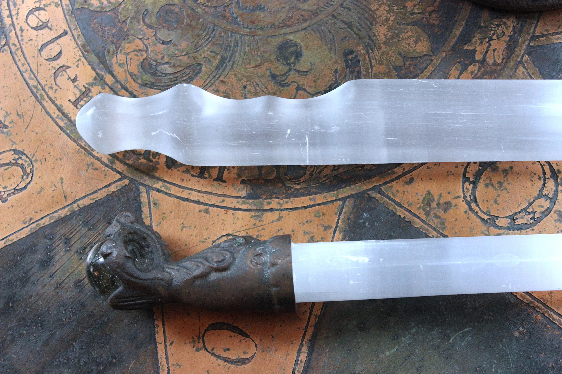 NEW! Light of the Moon Collection with 2 Amazing Selenite Swords, Selenite Orb and Stand
