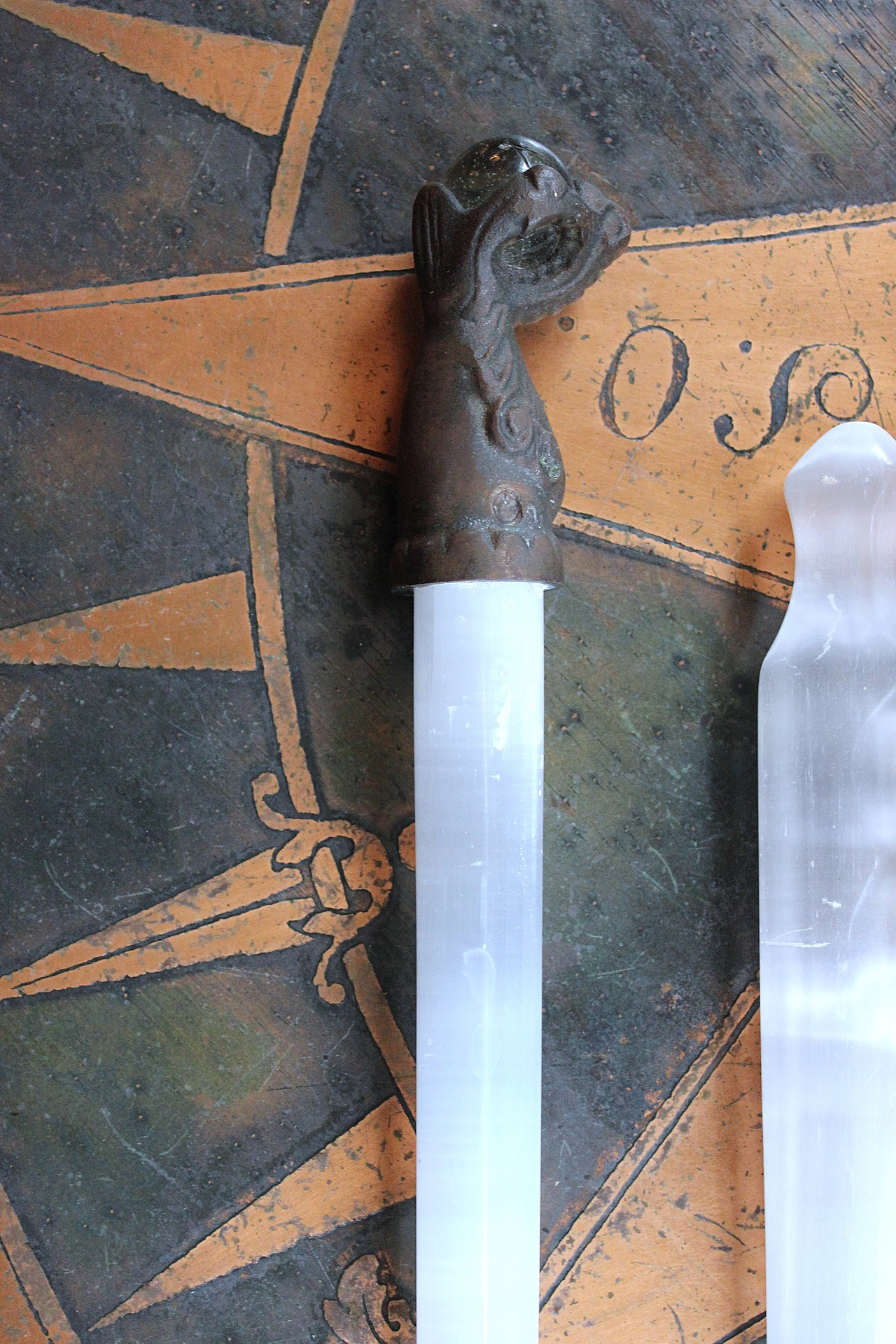 NEW! Light of the Moon Collection with 2 Amazing Selenite Swords, Selenite Orb and Stand