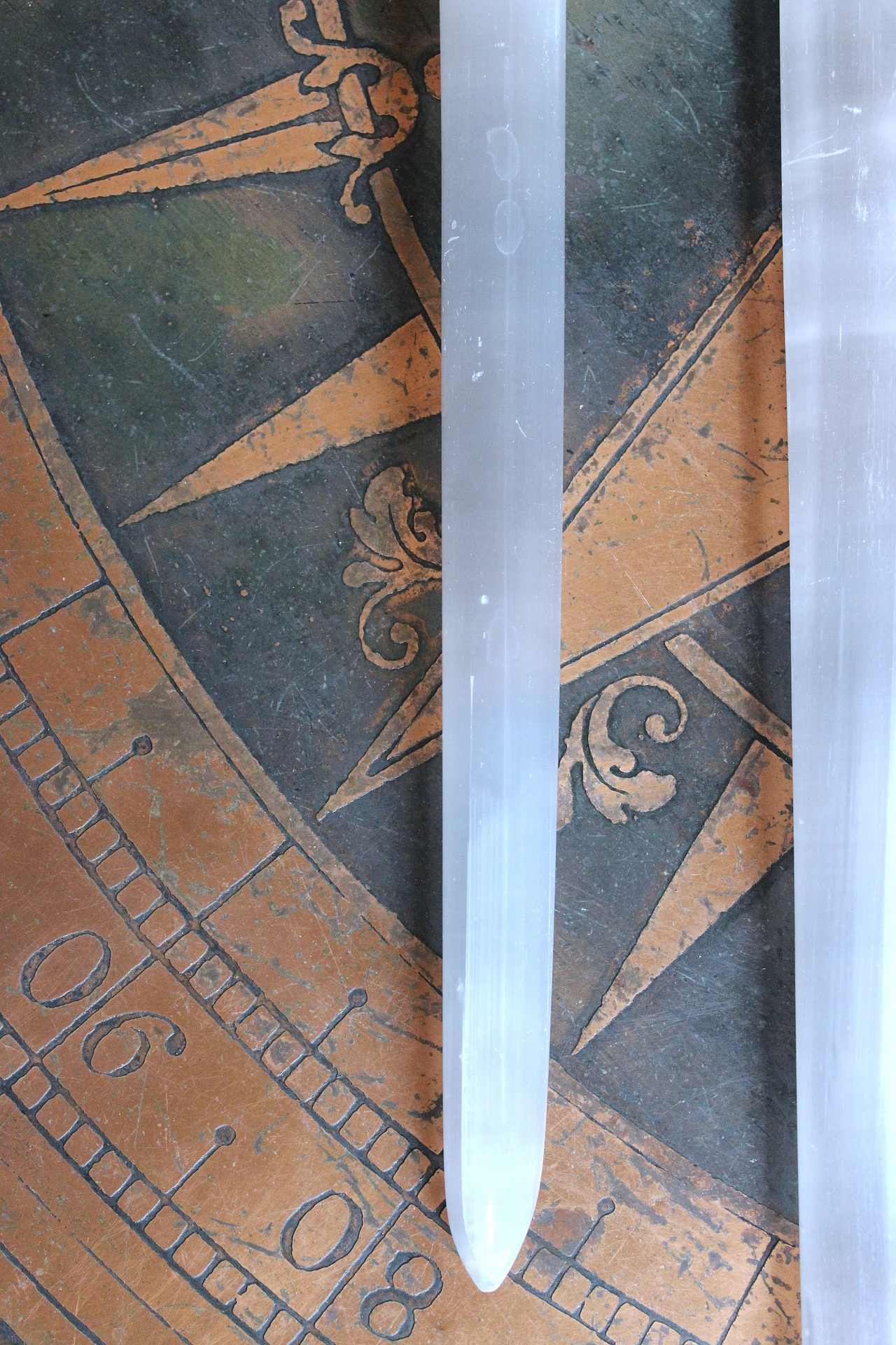 NEW! Light of the Moon Collection with 2 Amazing Selenite Swords, Selenite Orb and Stand