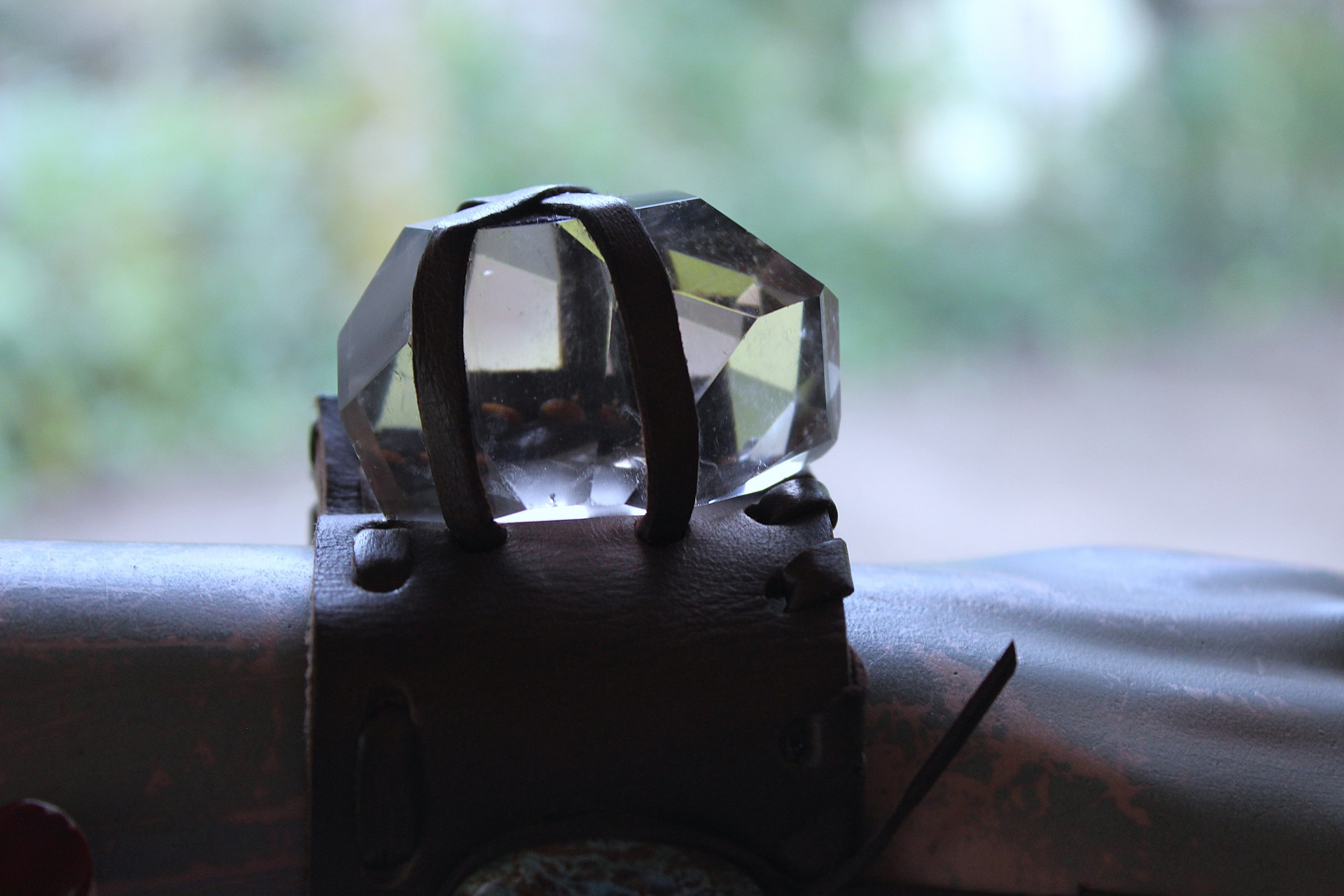 NEW! Free Form Smoky Quartz Cuff Bracelet with Jasperized Petrified Wood Beads, and Faceted Smoky Quartz Gemstone