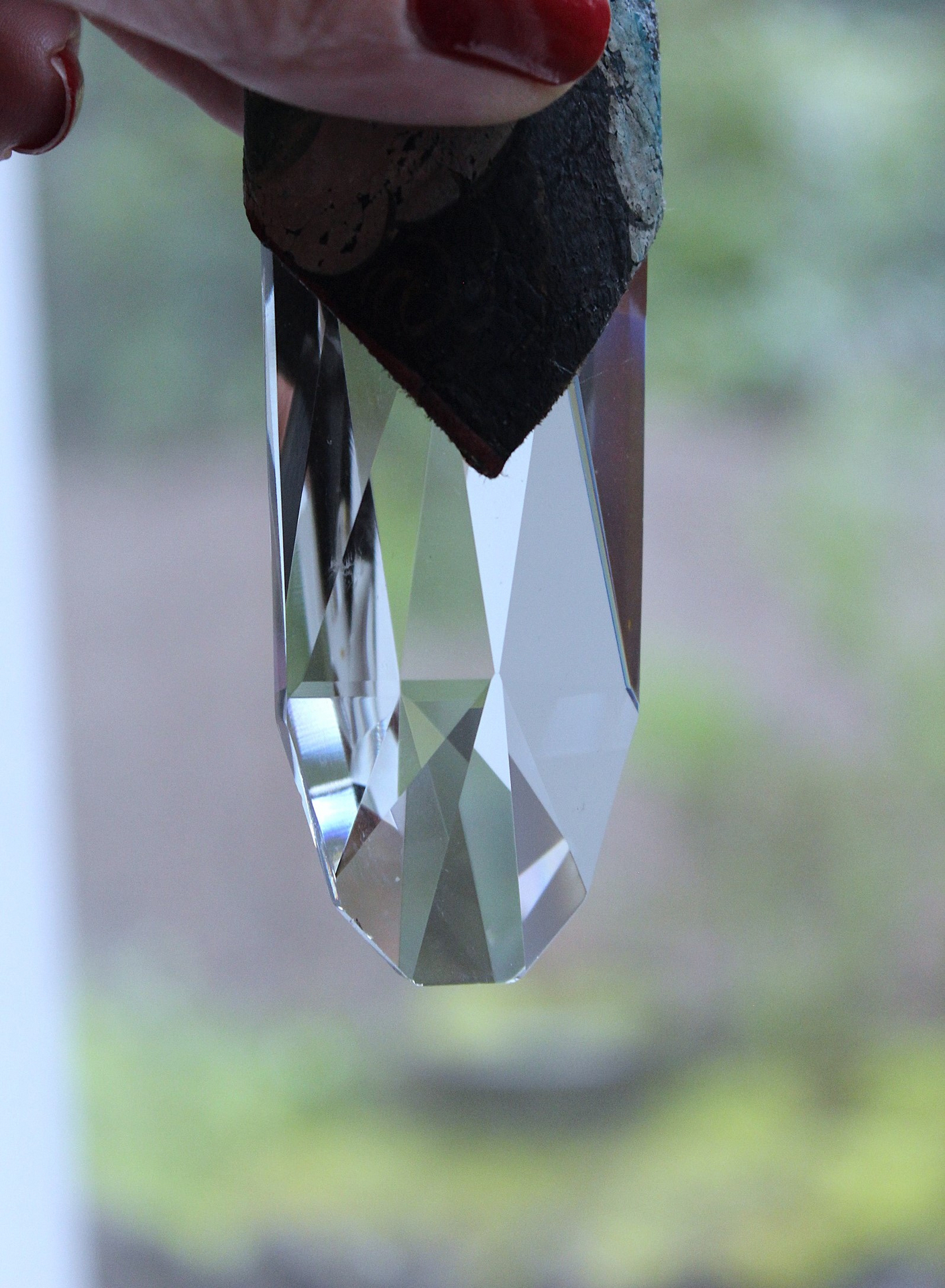 NEW! Asymmetrical Hand Painted Clouds Thangka Pouch with Far Infrared Light Healing Tower, Antique Cloud Shaped Drops & Tiny Orbs