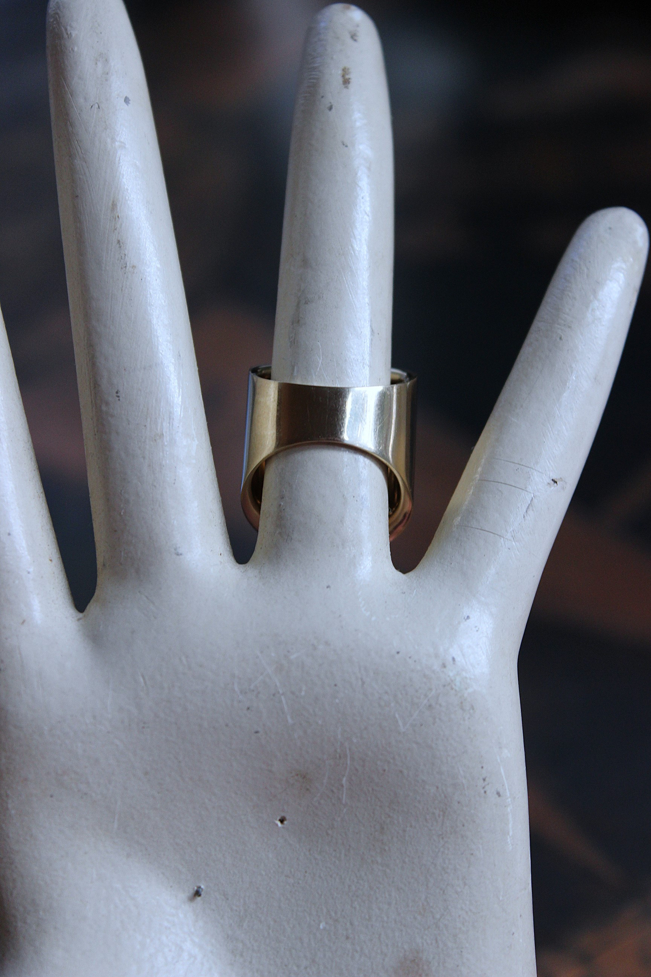 NEW! Wide Solid 14K Gold Band Ring - size 7 1/2