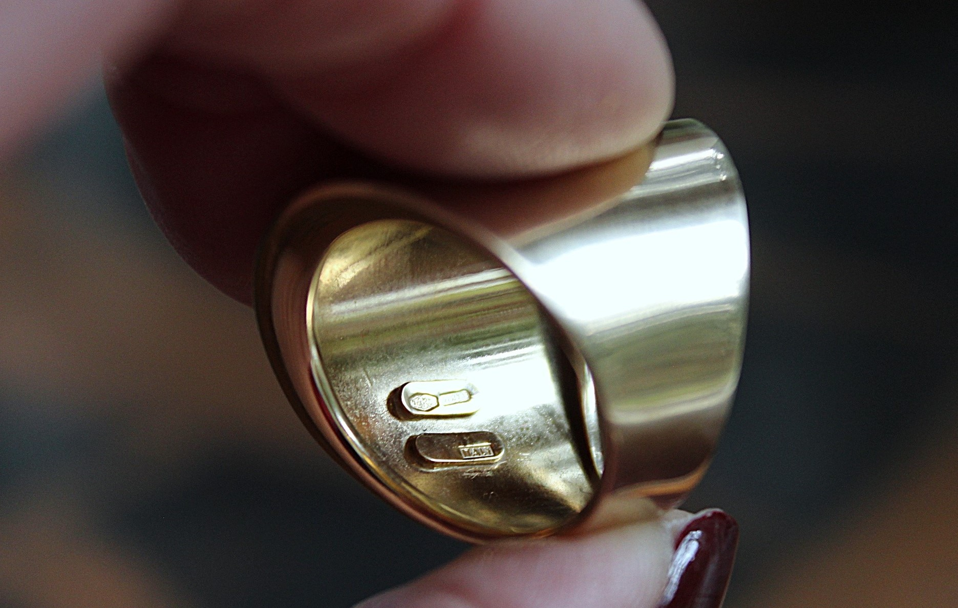 NEW! Wide Solid 14K Gold Band Ring - size 7 1/2