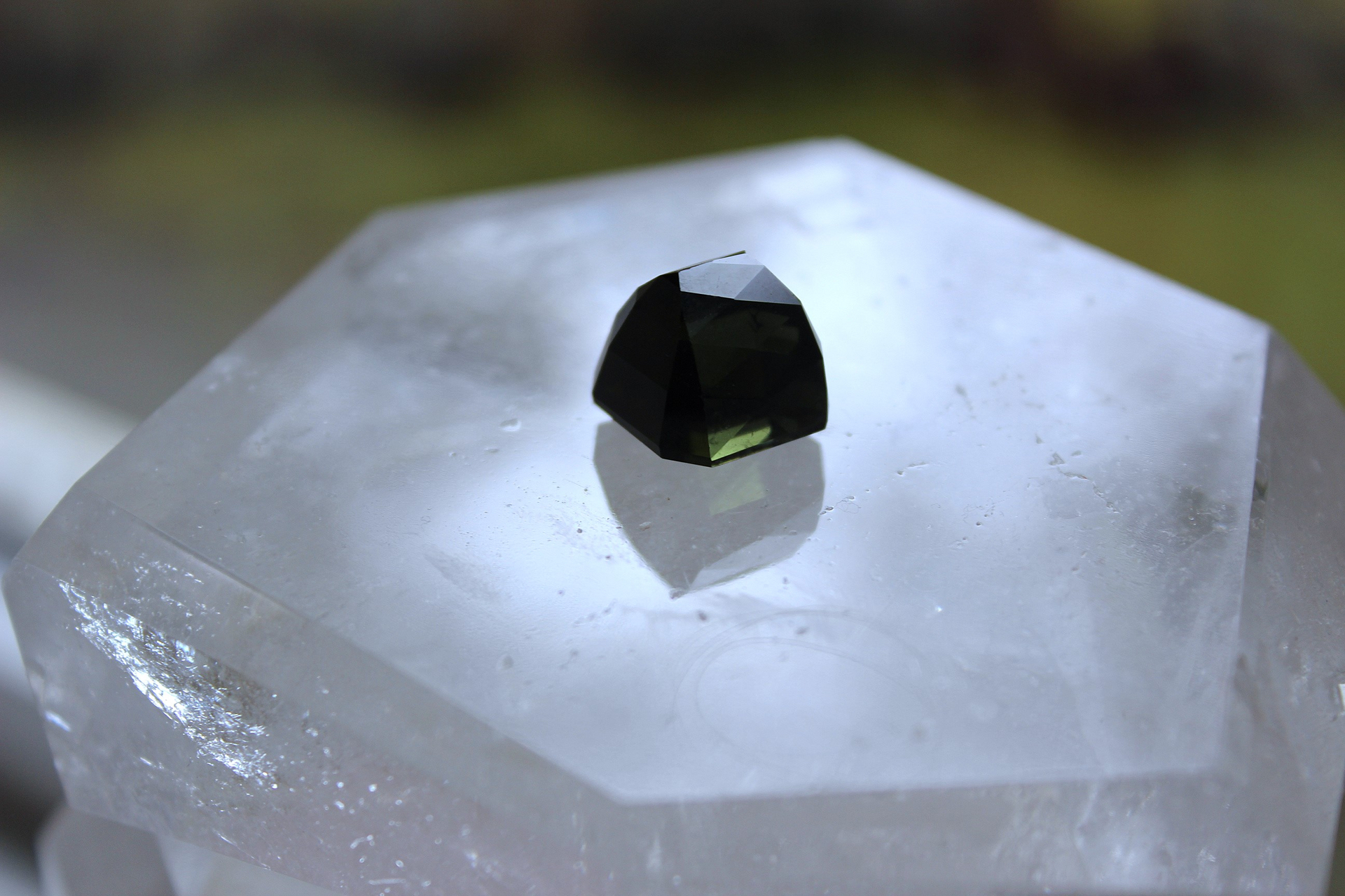 NEW! Rare Gem Collection Necklace with 9 Faceted Gemstones,Antique Pocket Watch Case, Sterling Belcher Chain and Sterling Tassel