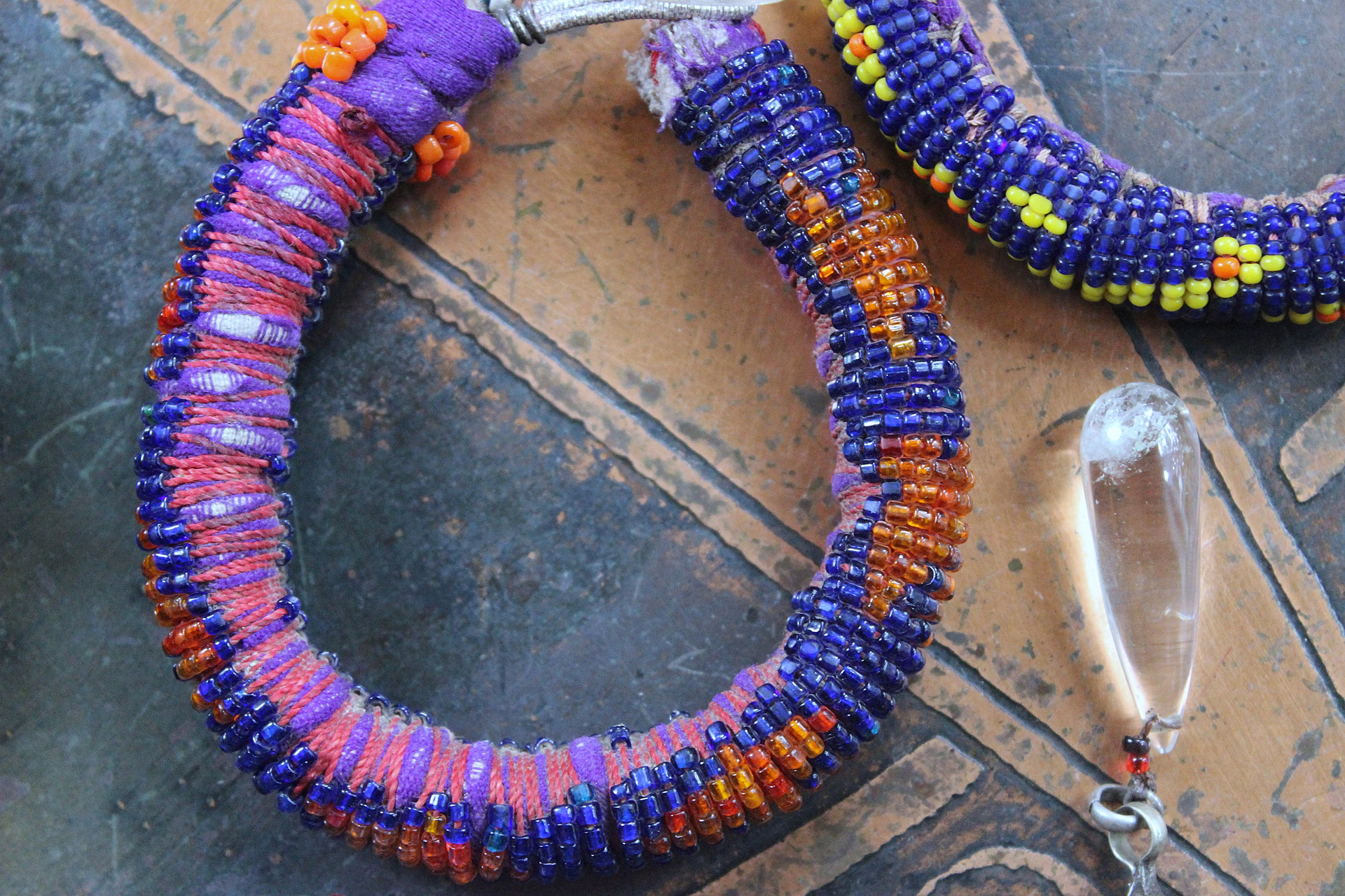 NEW! Set of 6 Authentic Tribal Seed Bead Bracelets with Various Drops & Dangles