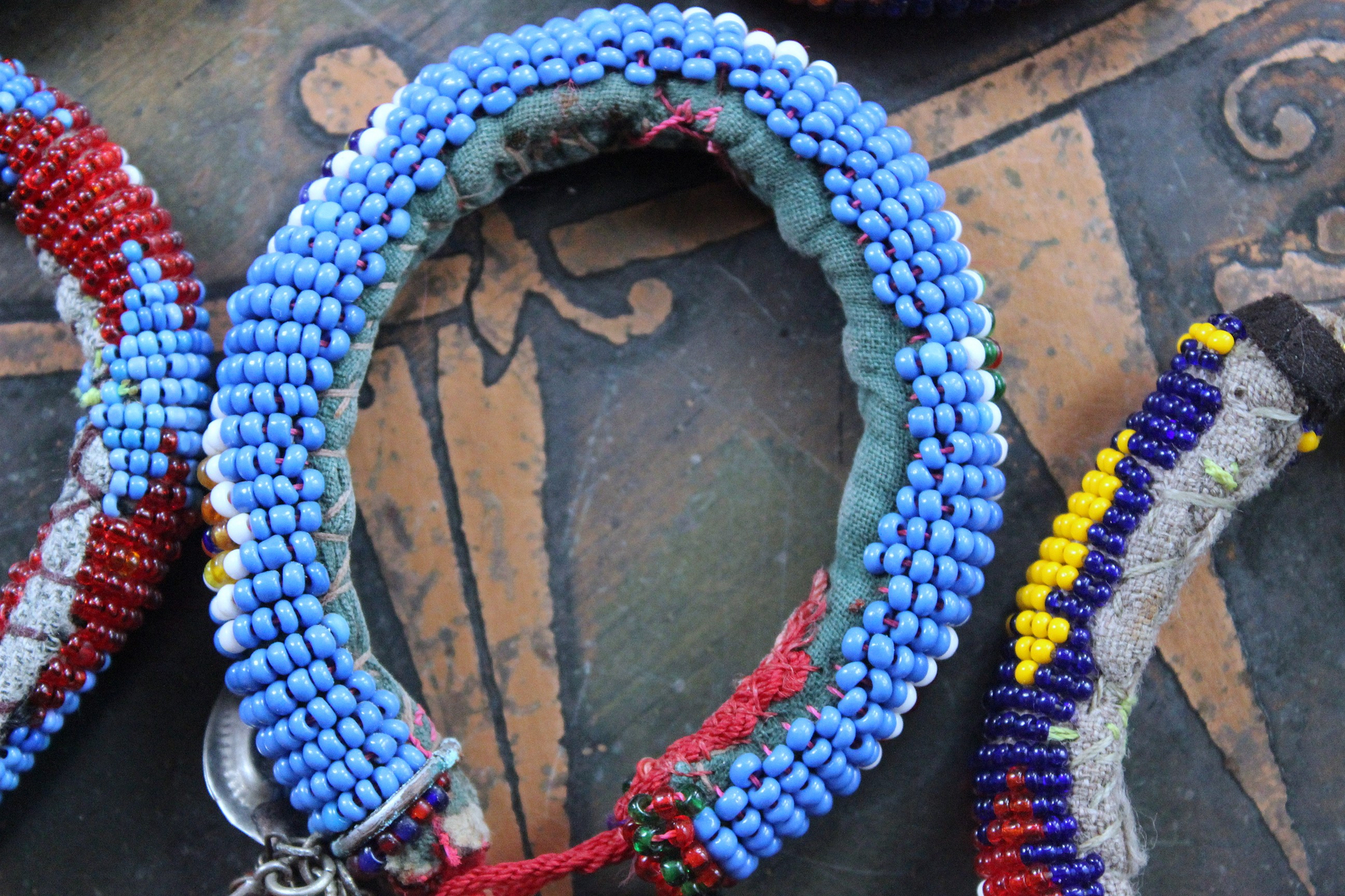NEW! Set of 6 Authentic Tribal Seed Bead Bracelets with Various Drops & Dangles
