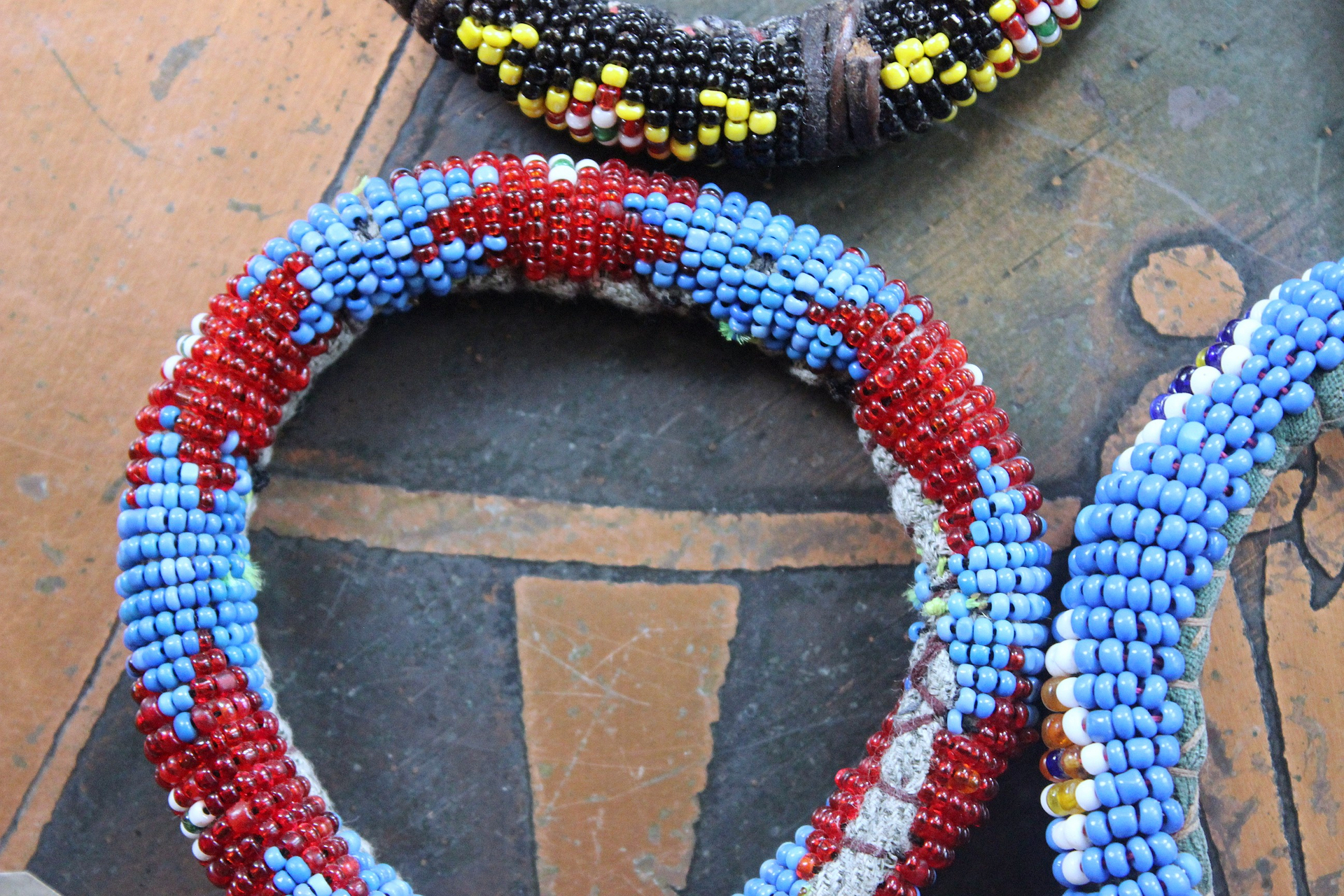NEW! Set of 6 Authentic Tribal Seed Bead Bracelets with Various Drops & Dangles