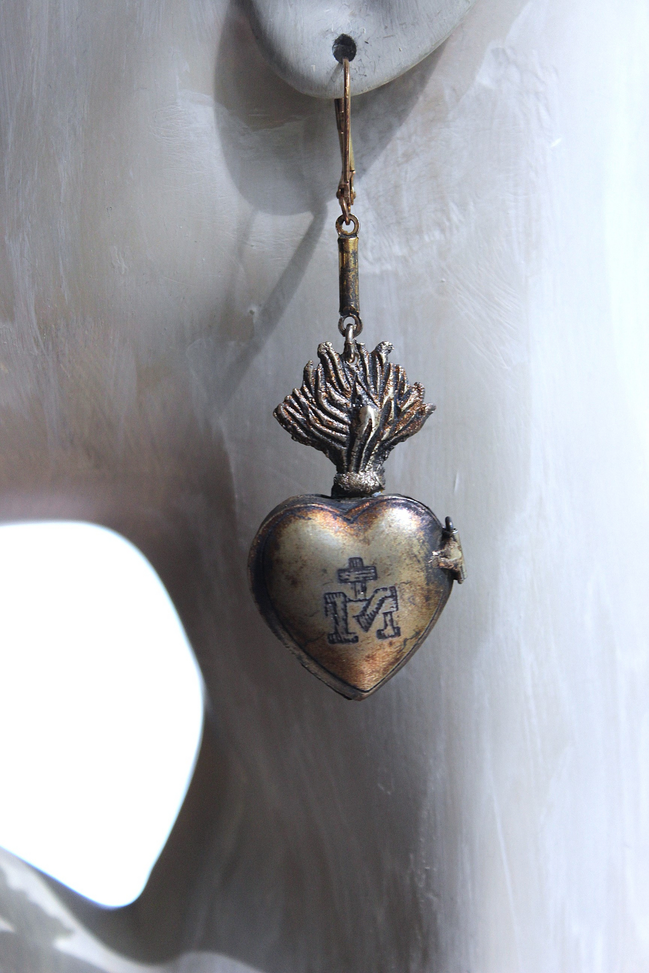 NEW! Petite Vintage Ex Voto Locket Earrings