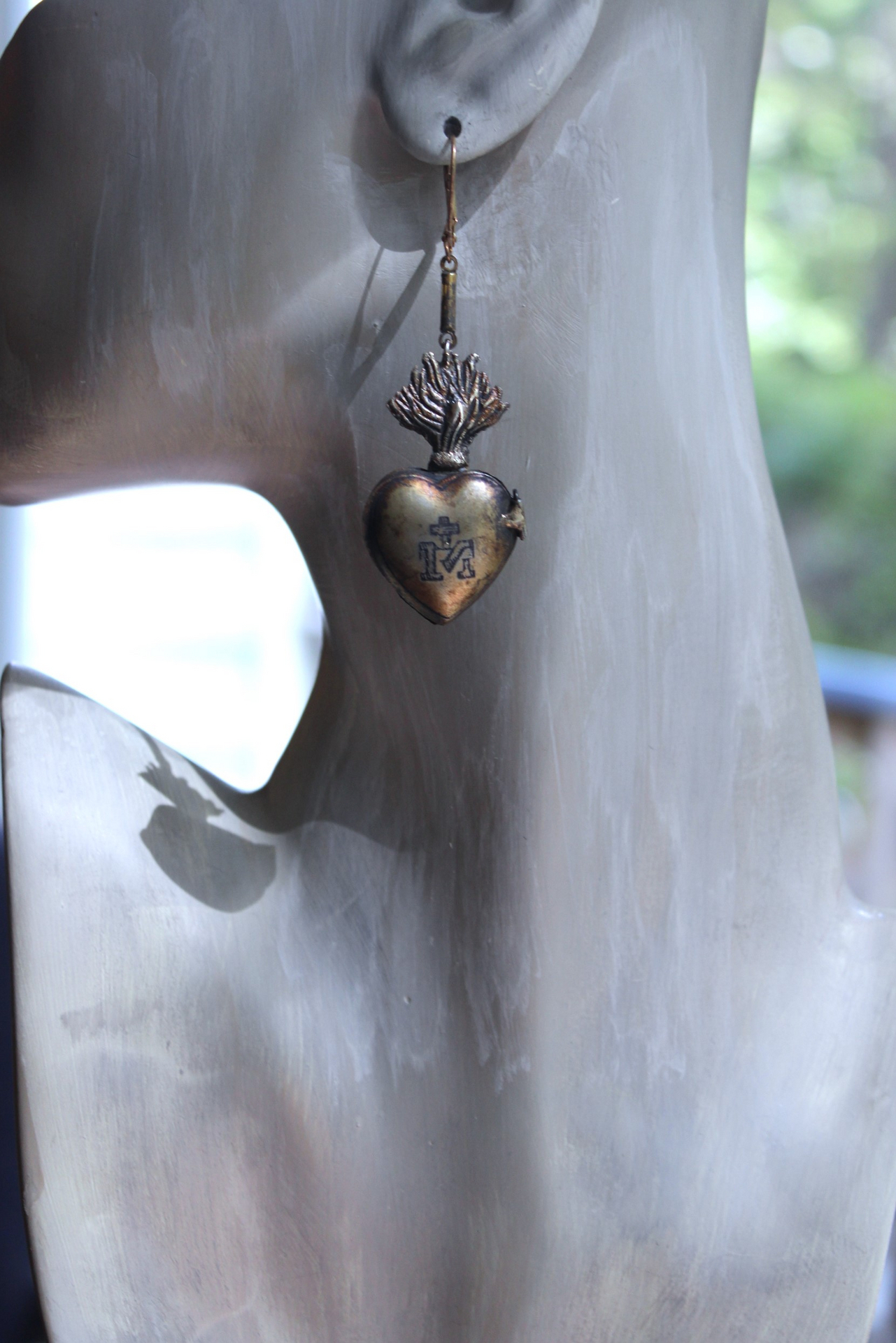 NEW! Petite Vintage Ex Voto Locket Earrings