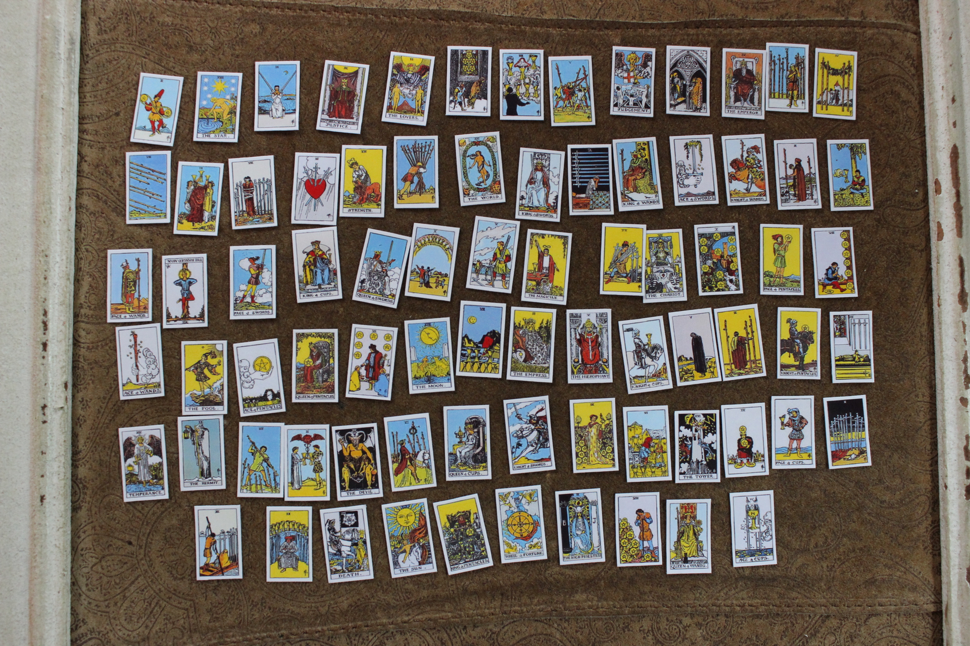 The Awakening Necklace w/Miniature Full 78 Card Tarot Deck,Antique Kuchi Gypsy Findings, Sterling The Judgement Tarot Card,Banjara Bead Tassel+  Much More!