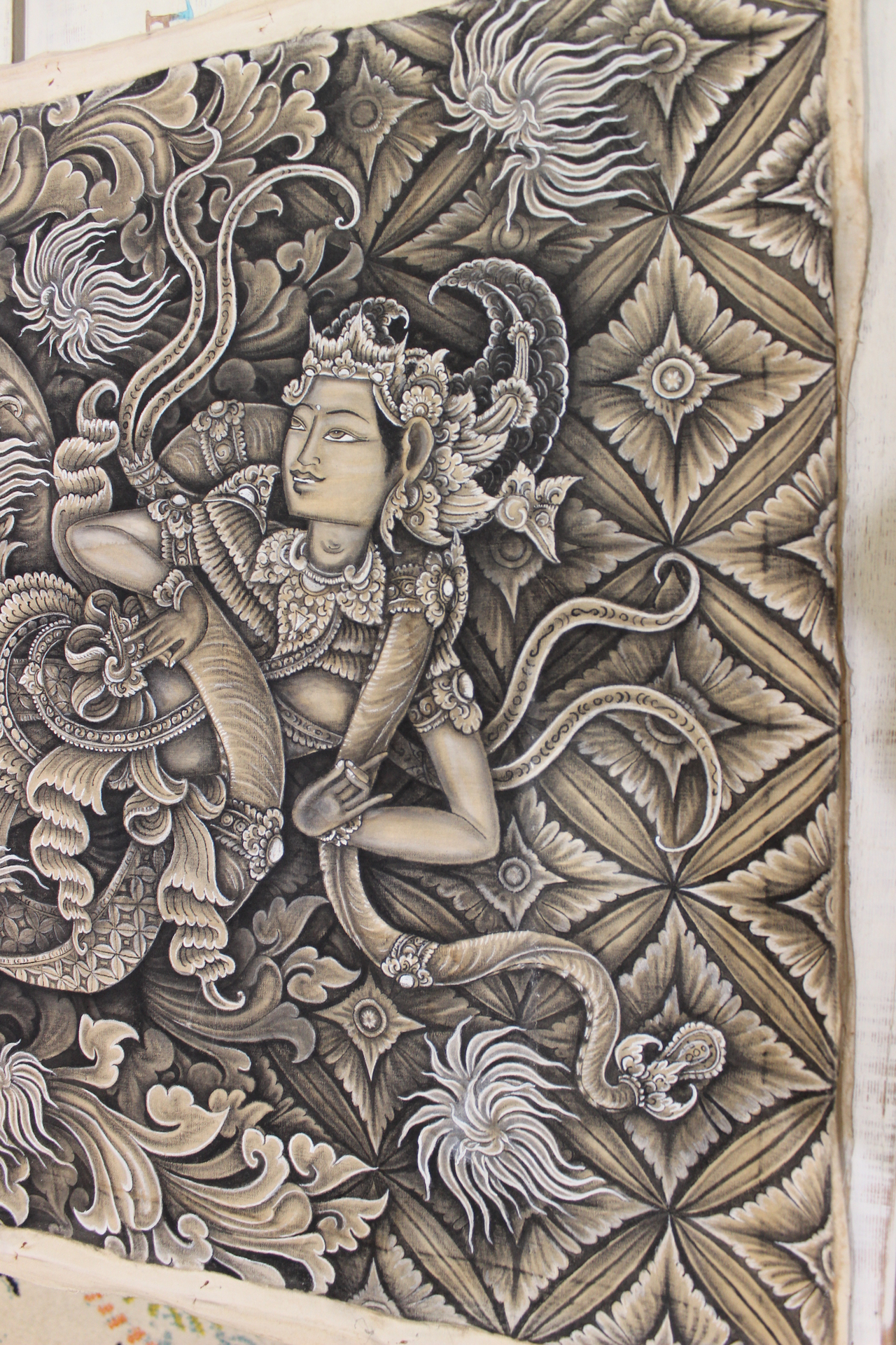NEW! Signed Painting by Renowned Bali Artist I Dewa Made Oka Wiri - most likely of the Barong Lundung legend