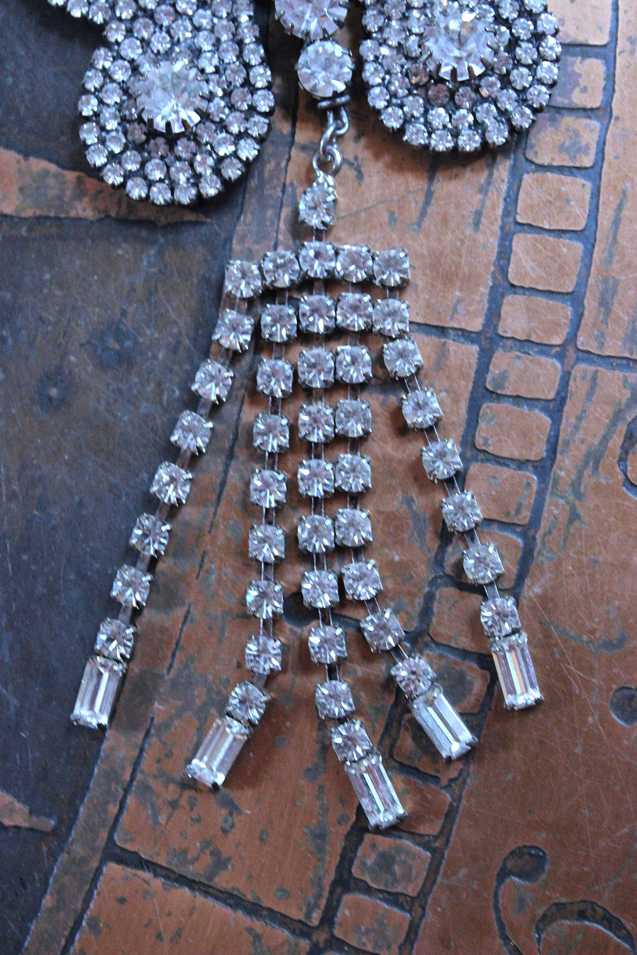 NEW! Learn to Fly Necklace with Antique 1920's Prong Set Rhinestone Butterfly, Tassel and Chain