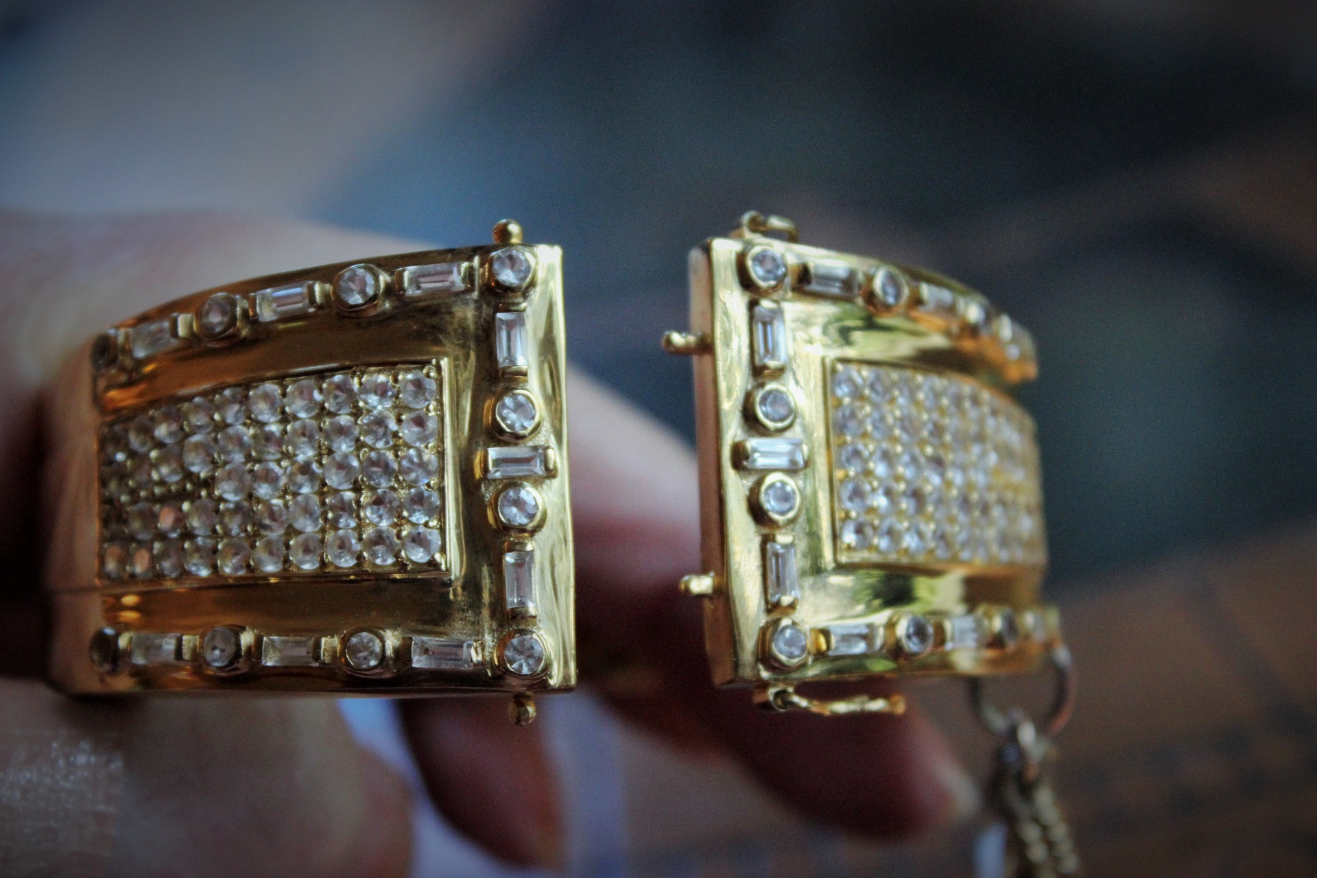 SOLD to K Unique Sterling Vermeil Faceted Herkimer Diamond Cuff w/Rare Antique Gilt Penin Lyon Sacred Heart Medal,Antique Faceted Rock Crystal Tear Drop,Antique Foxtail Chain Tassel +More!