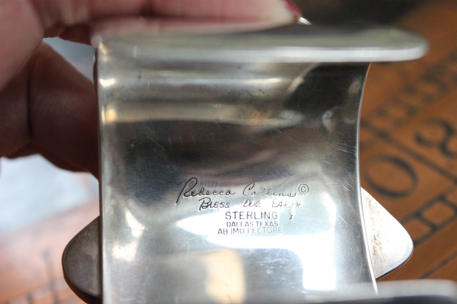 SOLD TO D SOLD TO D SOLD TO D Bless this Earth Vintage Rock Quartz Sterling Cuff & Pendant Set by Rebecca Collins