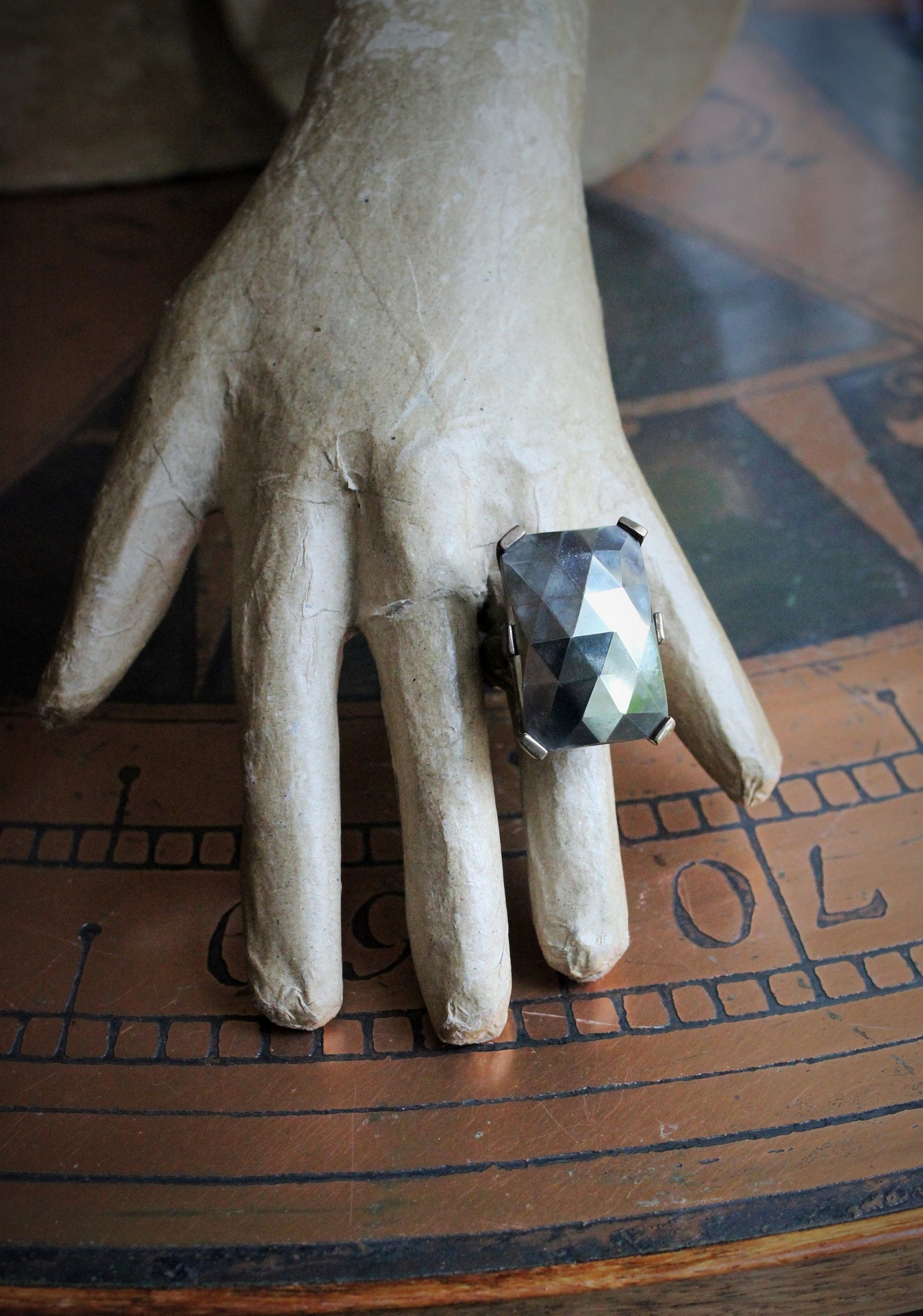 PRICE REDUCED! Majestic Dweck Ring Trio - Checkerboard Faceted Pyrite, Checkerboard Faceted Onyx and AMAZING Smoky Topaz & Garnet Statement Ring