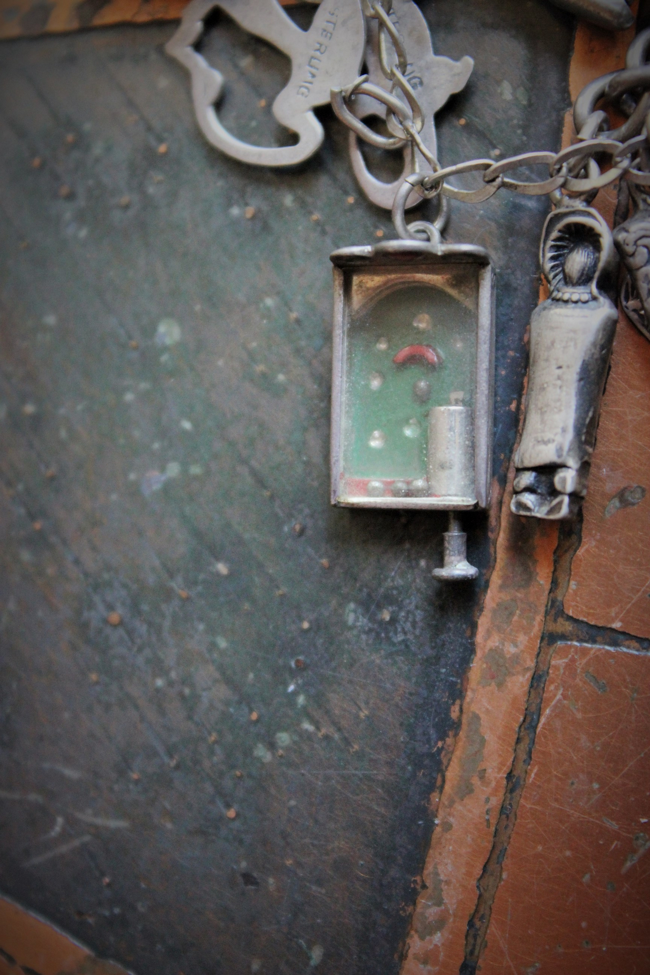 SOLD SOLD  SOLD to L Extraordinary Vintage & Antique Sterling Charm Necklace LOADED with Rare,Unique, and Unusual Charms