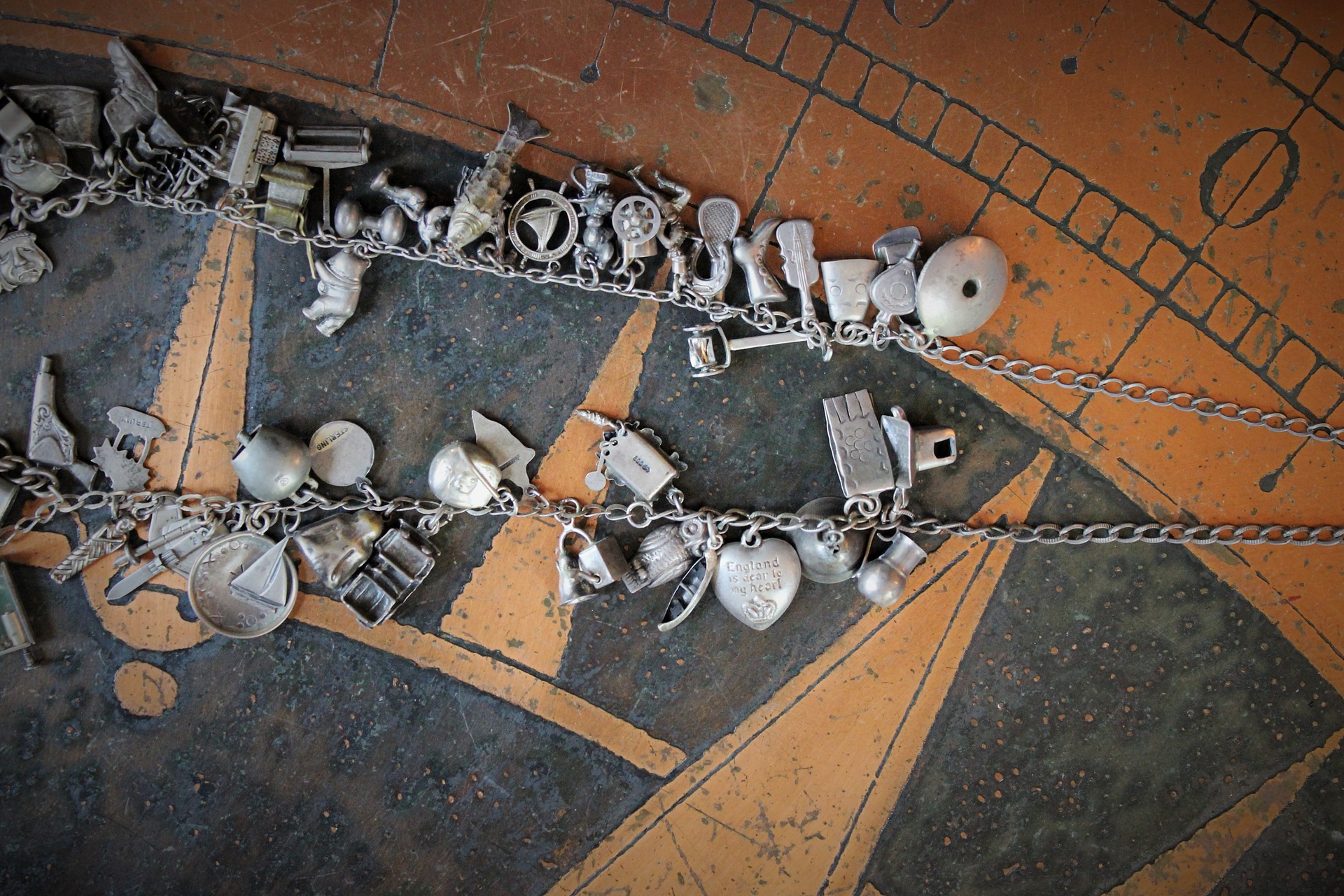 SOLD SOLD  SOLD to L Extraordinary Vintage & Antique Sterling Charm Necklace LOADED with Rare,Unique, and Unusual Charms