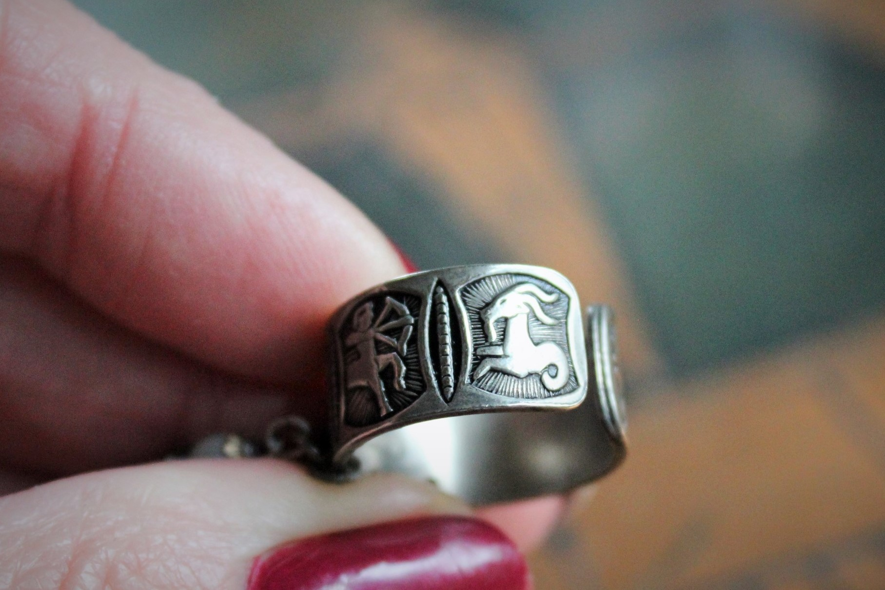 Written in the Constellations Vintage 12 Astrological Signs Ring Set, Antique Sterling Orb in Hand Charm,Antique Sterling Cross, Vintage Lover's Eye Charm & More!