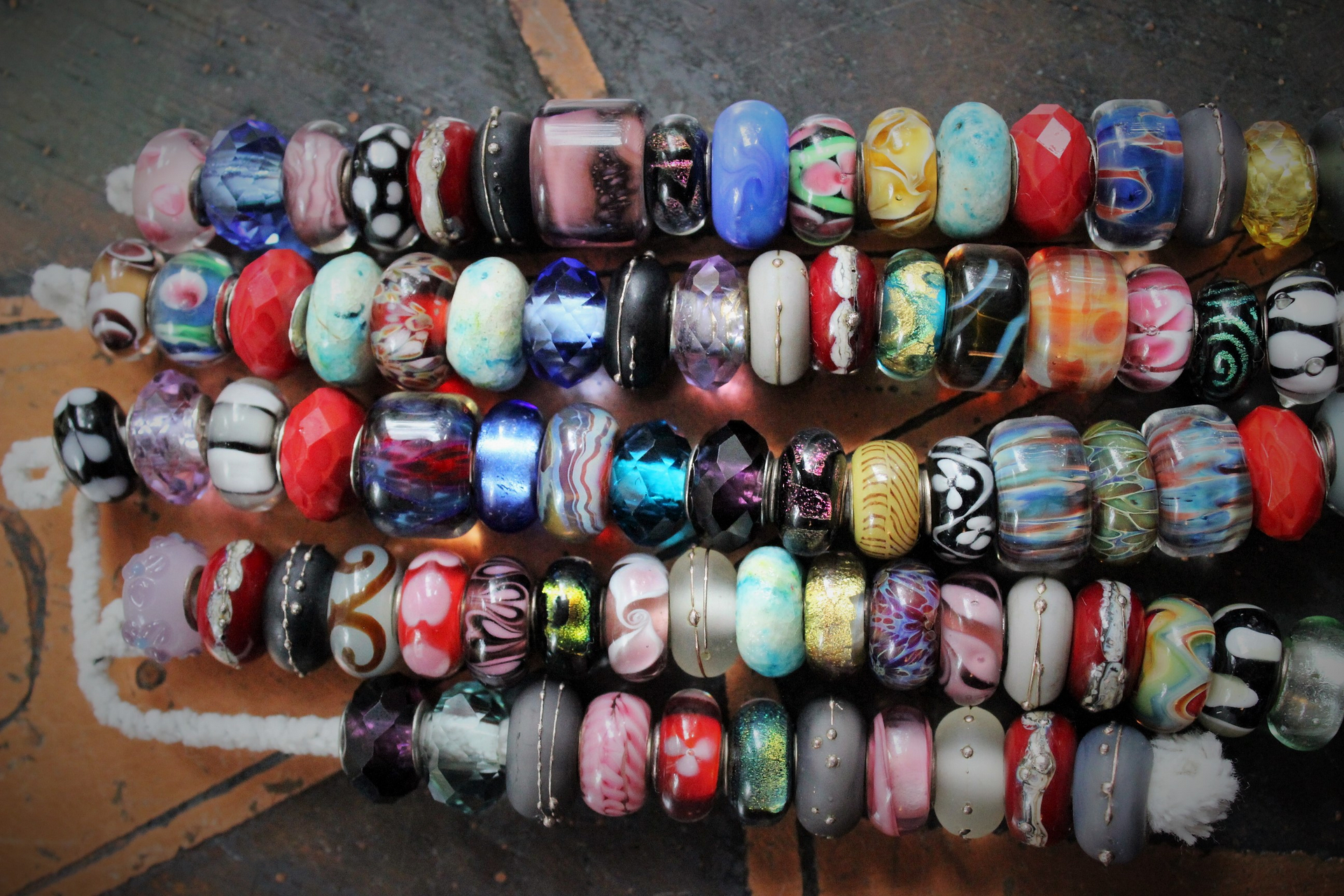 Extraordinary Lampwork Bead Collection- 83 Sterling, Crystal, and Glass Beads in an amazing array of Colors & Designs!