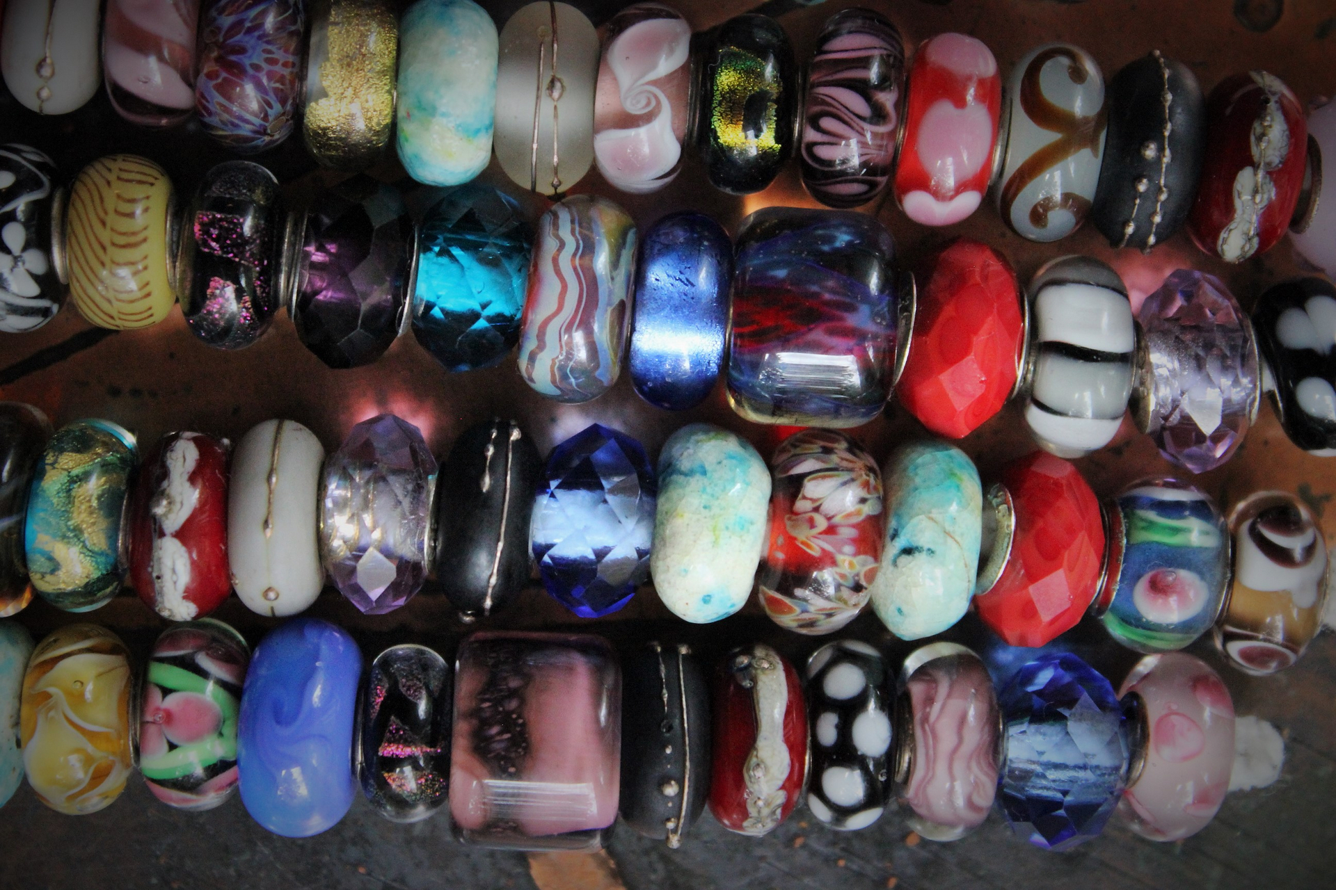 Extraordinary Lampwork Bead Collection- 83 Sterling, Crystal, and Glass Beads in an amazing array of Colors & Designs!