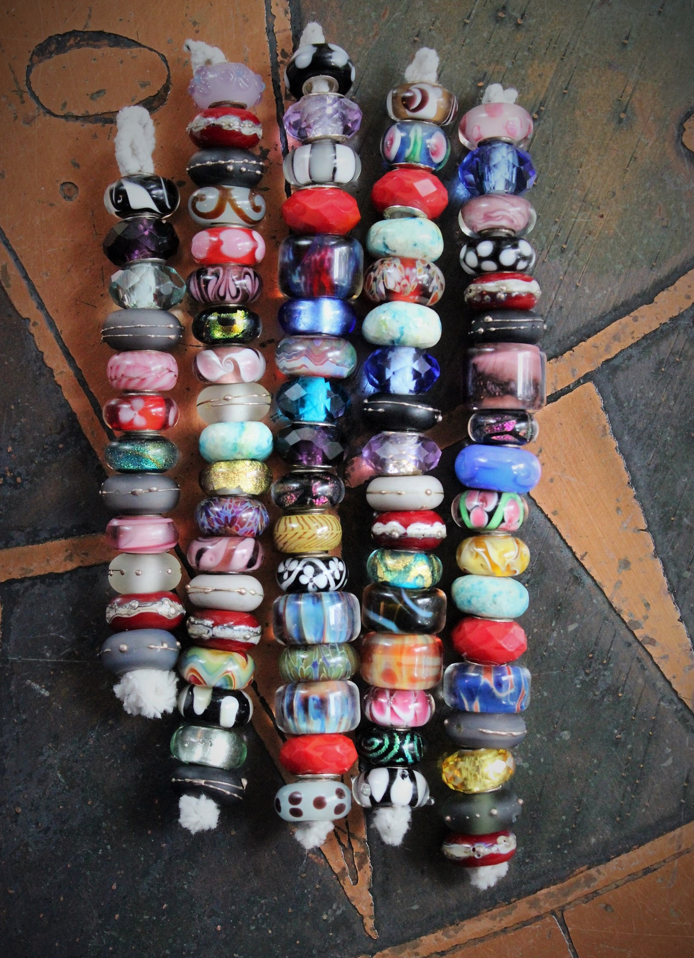 Extraordinary Lampwork Bead Collection- 83 Sterling, Crystal, and Glass Beads in an amazing array of Colors & Designs!