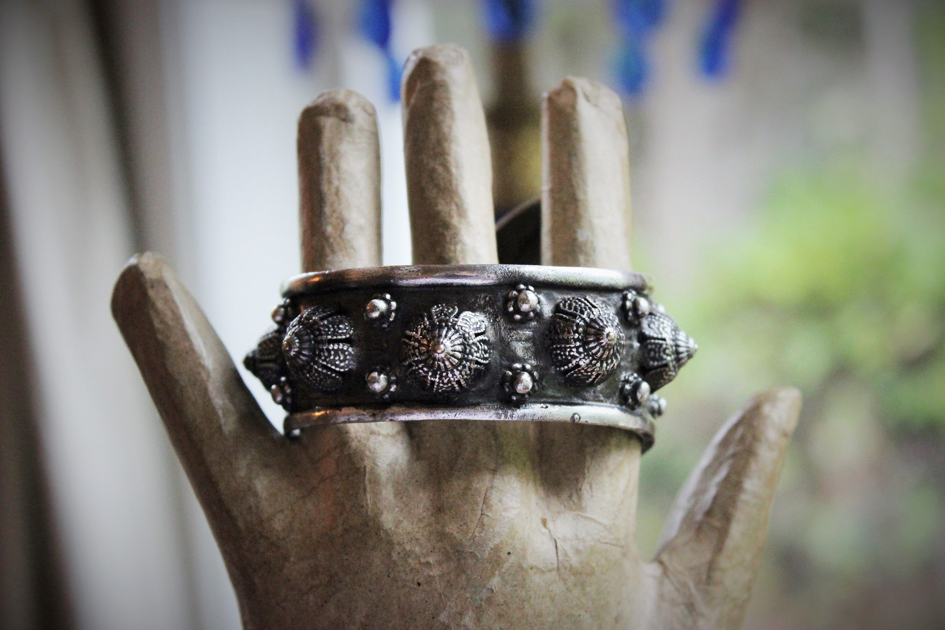 Gypsy Soul Cuff Bracelet w/Antique Etrusceana Silver Buckle Cuff, Antique Sterling Locket w/Saint Sarah of the Gypsies Image,Sterling 'The Magician' Tarot Medal & Much More!