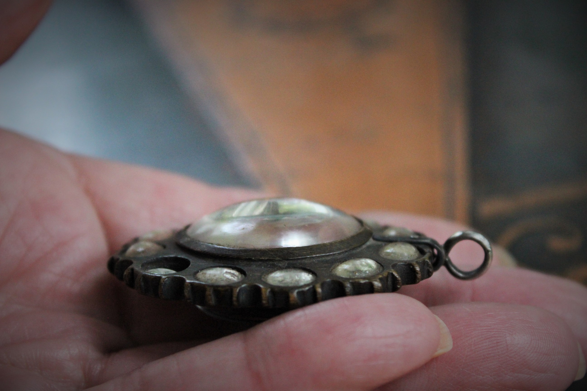 Incredibly Rare Antique 18th Century (or Earlier!)  Carved Wood Relic Pendant with 30 Relics