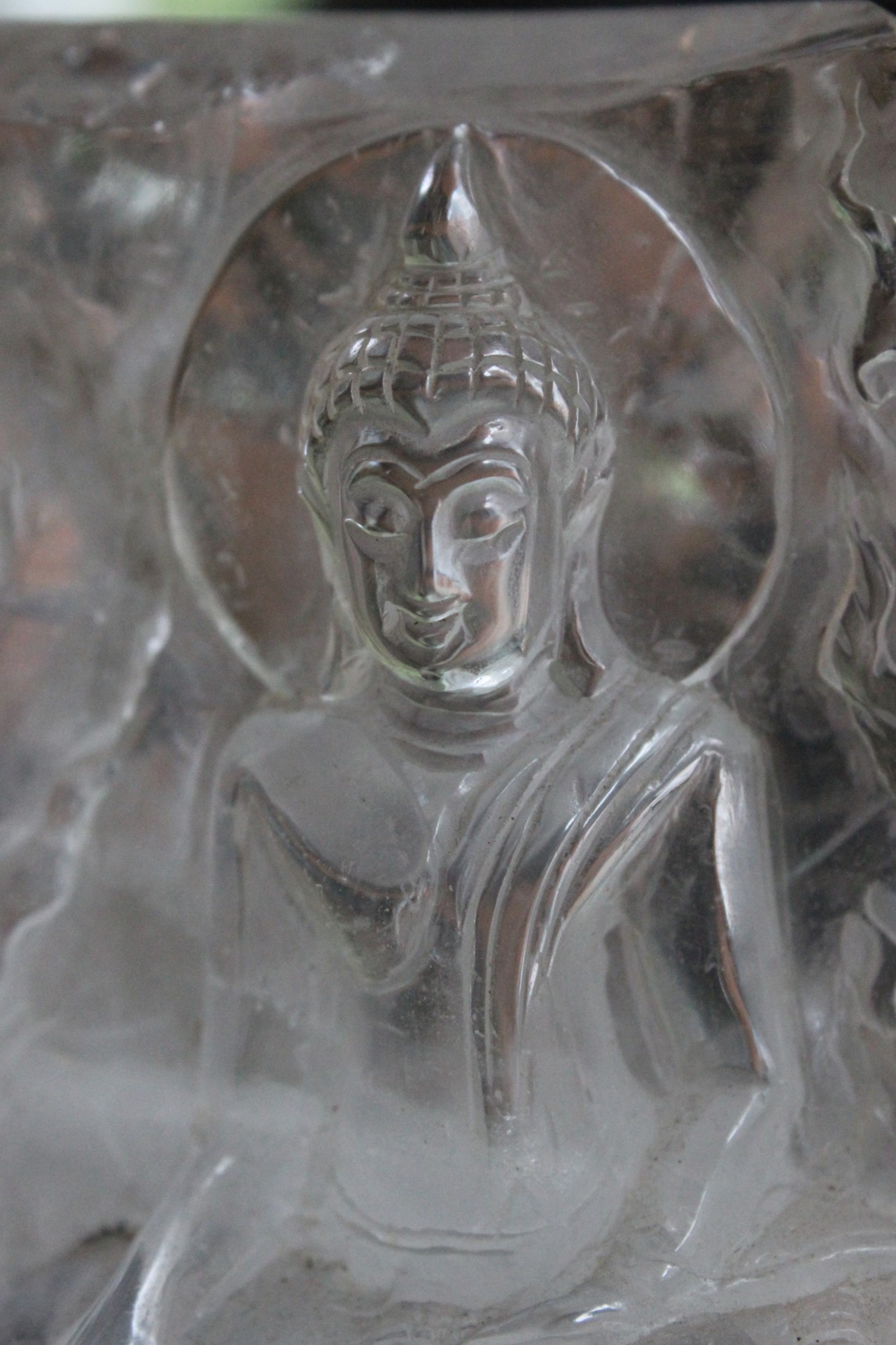Ancient Small Carved Rock Quartz Buddha Sculpture
