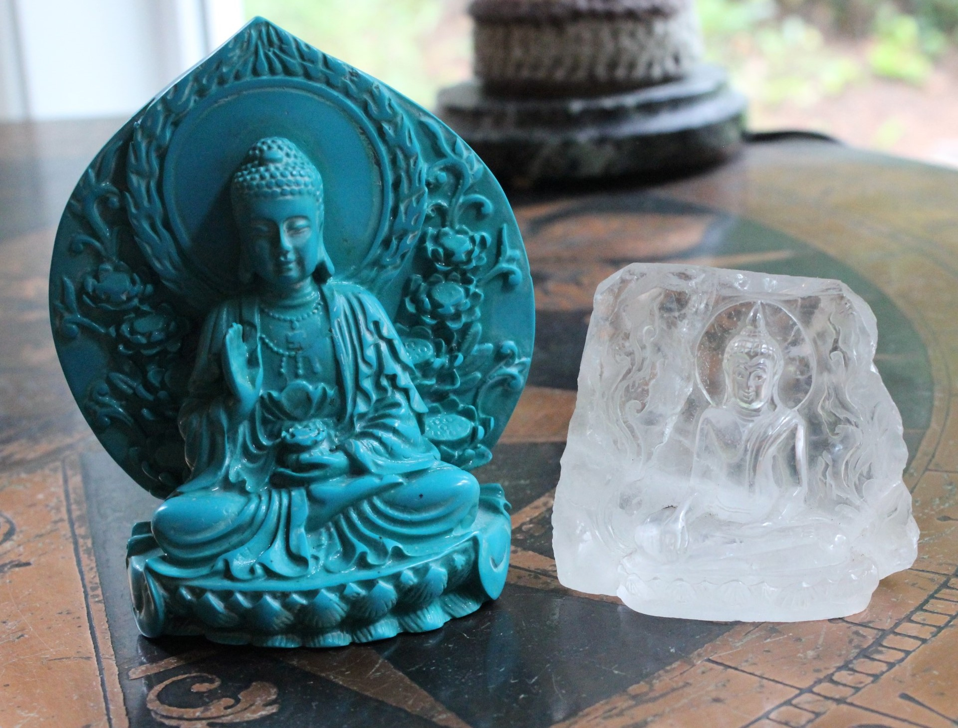 Ancient Small Carved Rock Quartz Buddha Sculpture