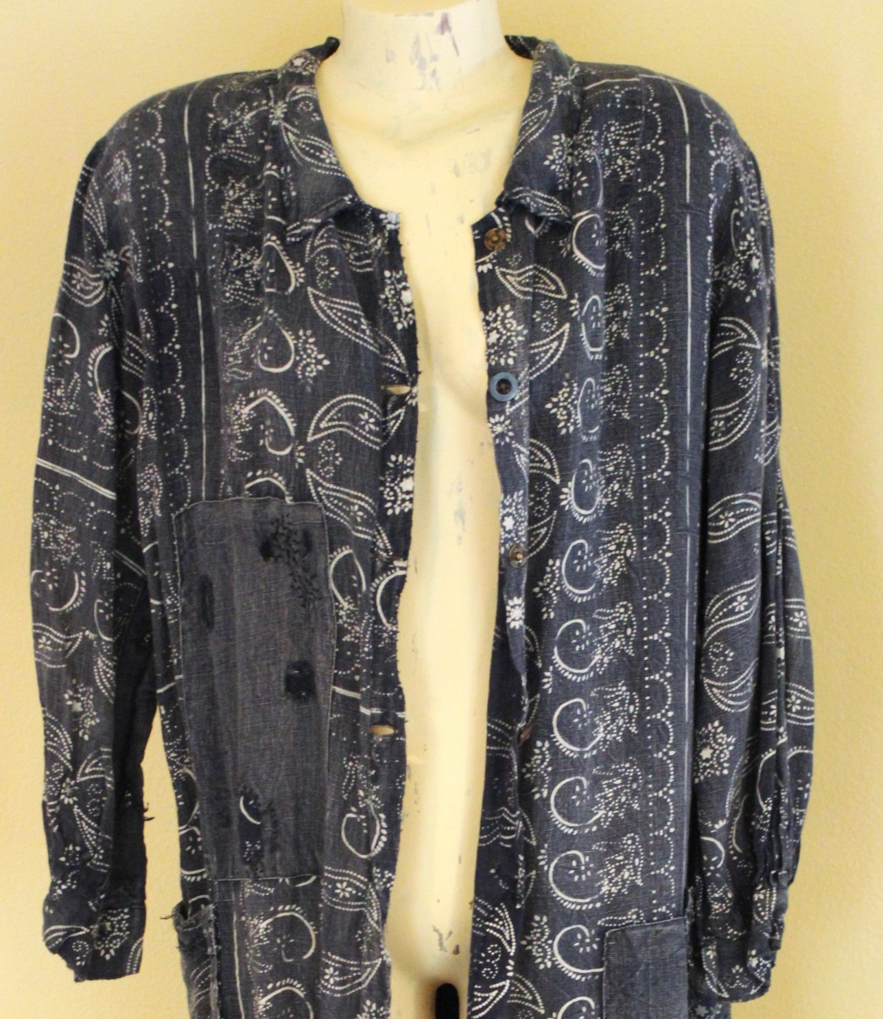 Rare Magnolia Pearl Bandana Denim Chambray Duster 