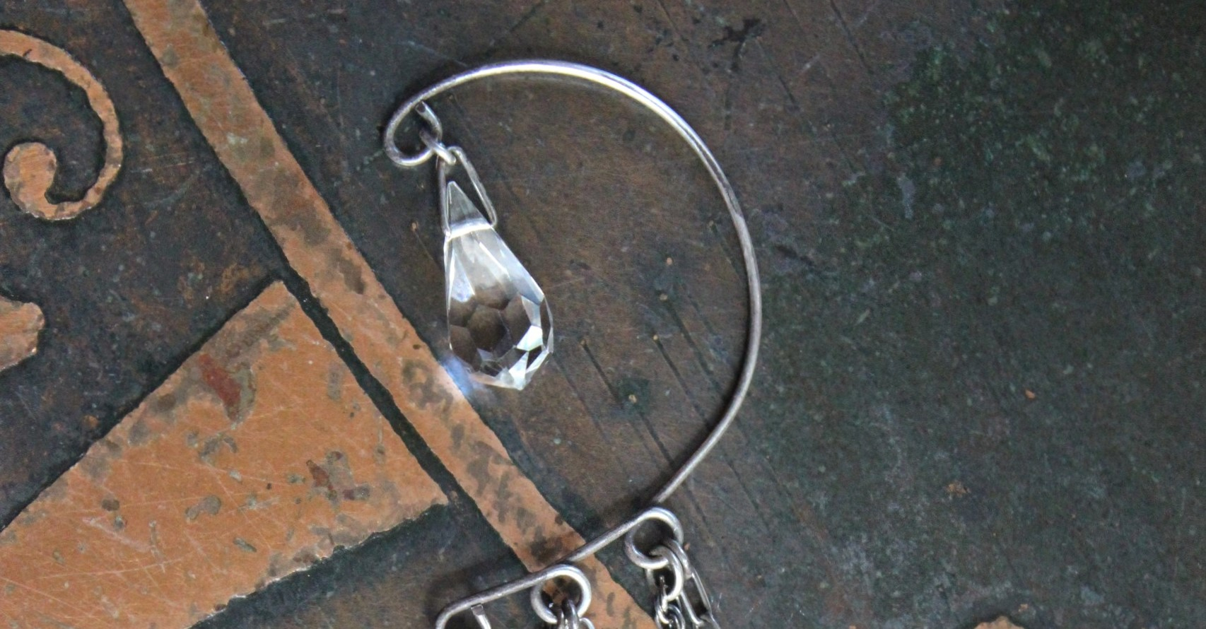Sterling Ear Cuff & Single Sterling Earring Set with Sterling Crosses,Sacred Heart under Glass Drop,Faceted Rock Crystal Drops & More!