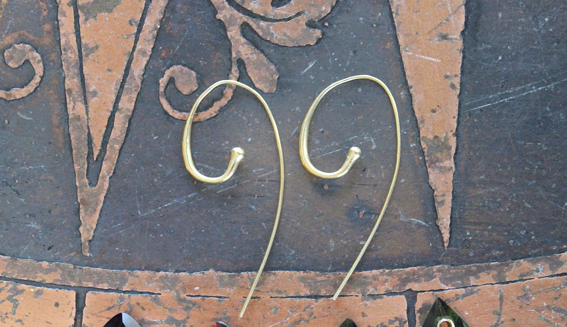 Sold to J  Unique 14K Gold Earrings with 2 Sets of Checkerboard Faceted Tourmaline Drops