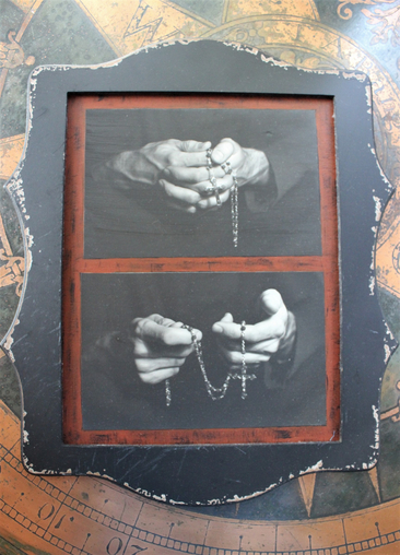NEW! Amazing OOAK Vintage Los Angeles Art School Photographs of Nun Holding a Rosary
