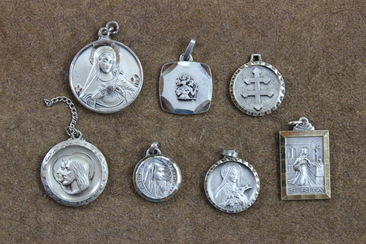 Beautiful Collection of 7 Diamond Cut Medals