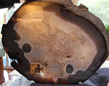 Astounding One of a Kind Massive Polished Geode Slice - perfect for a Table Top or Display!