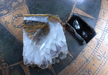 NEW!  Set of Unique Amethyst Slice and Black Agate with Druzy Trinket Dishes