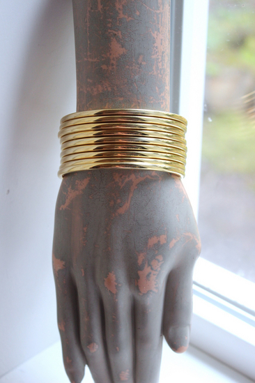 NEW! Set of 9 Milot Italy 14K Gold Bangle Bracelets